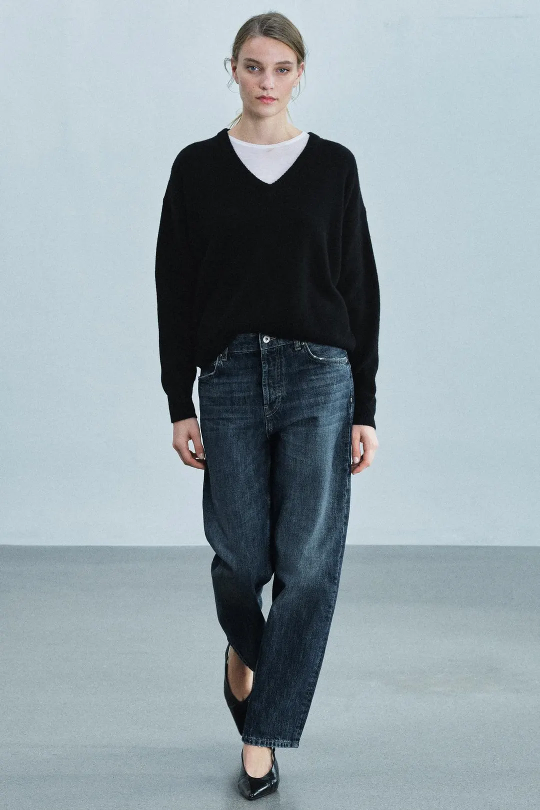 Джинсы прямого кроя ZW Collection со средней посадкой, Zara