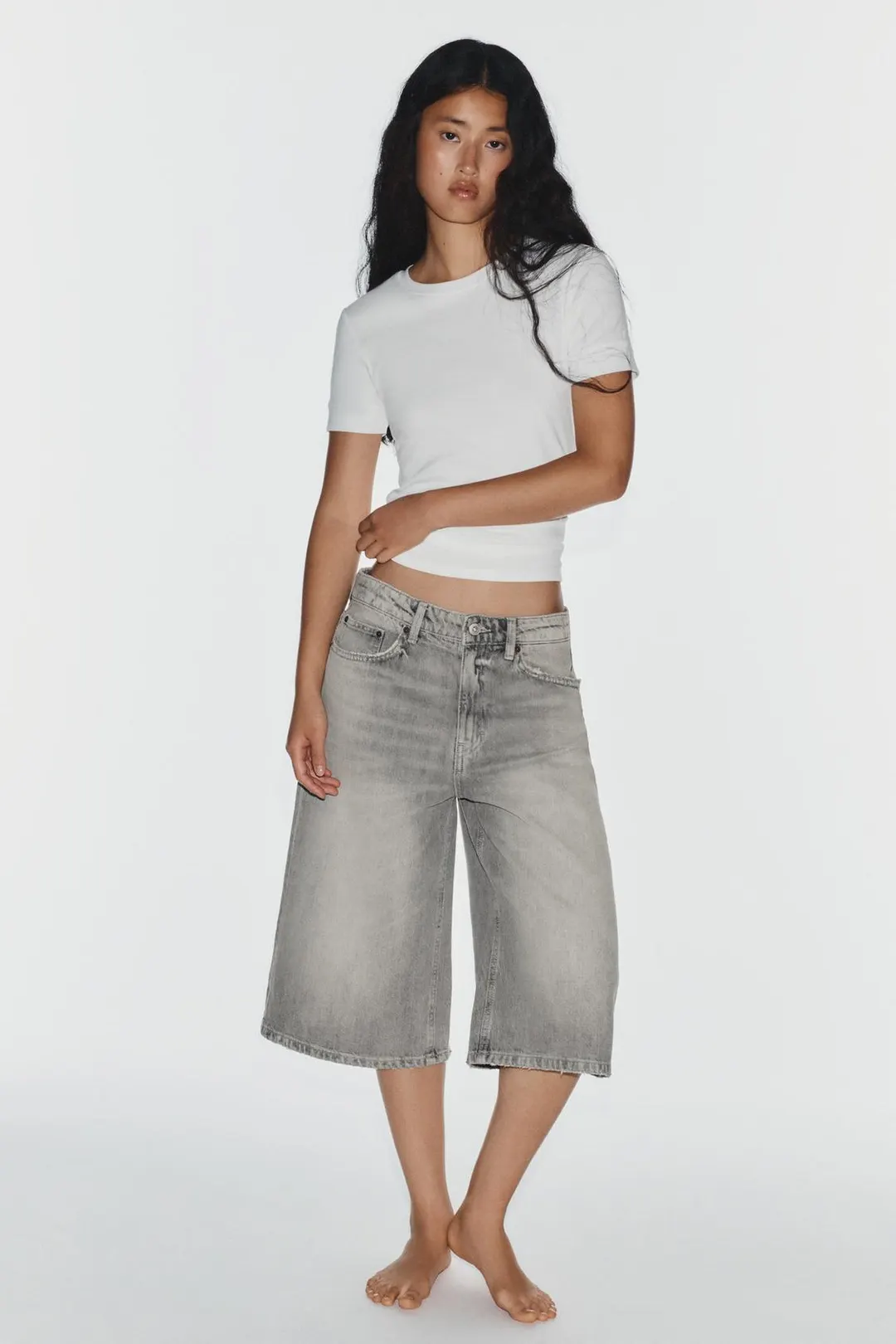 Шорты джинсовые TRF мешковатого кроя, Zara