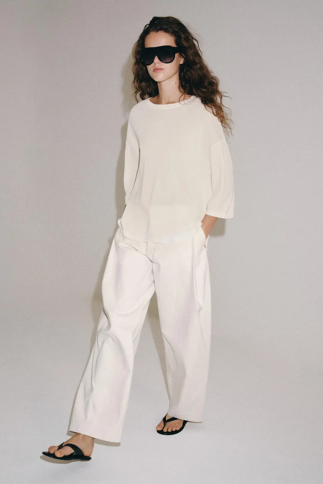 Вязаный топ с рукавами 3/4, Zara