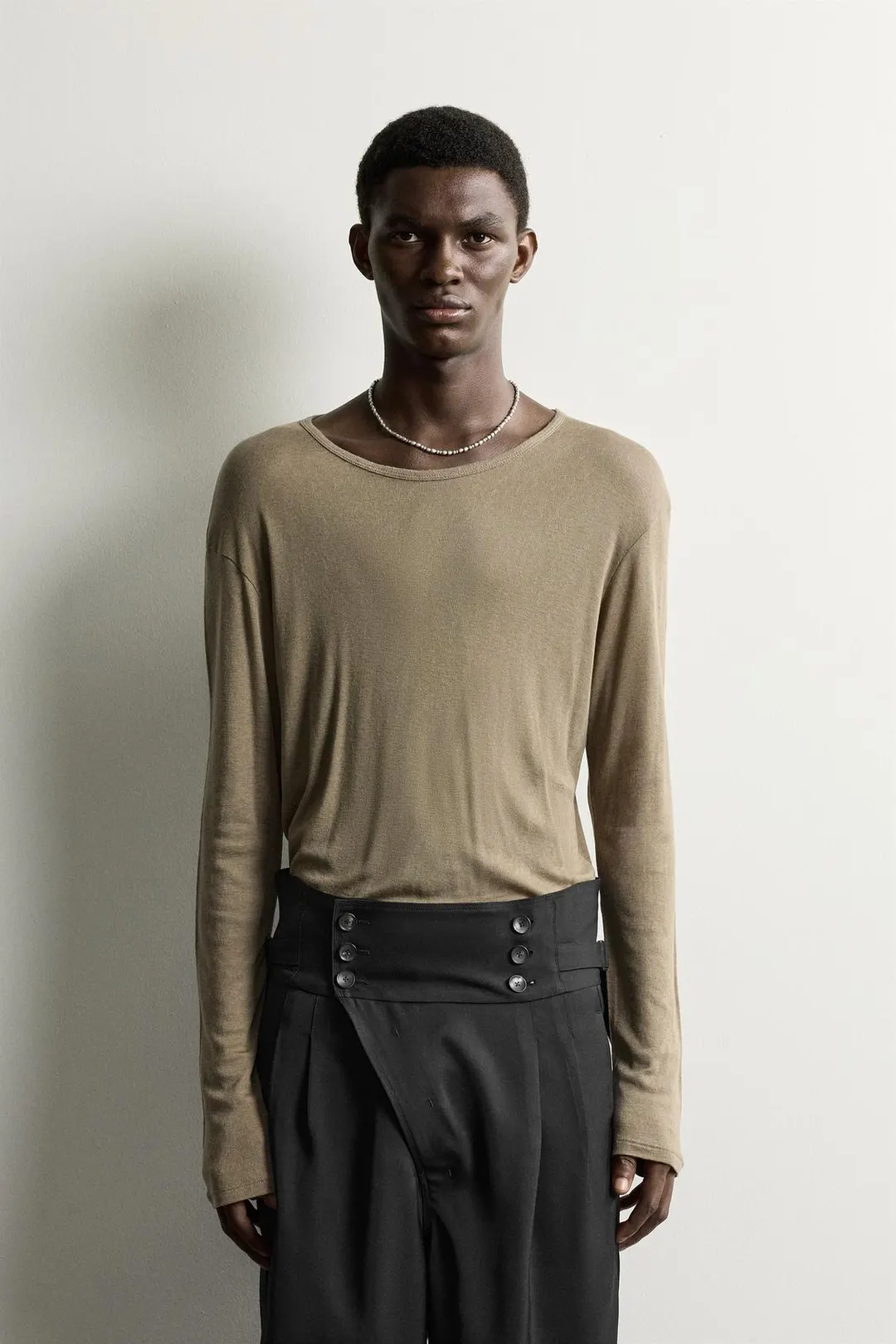 Футболка свободного кроя из лиоцелла и шерсти, Zara
