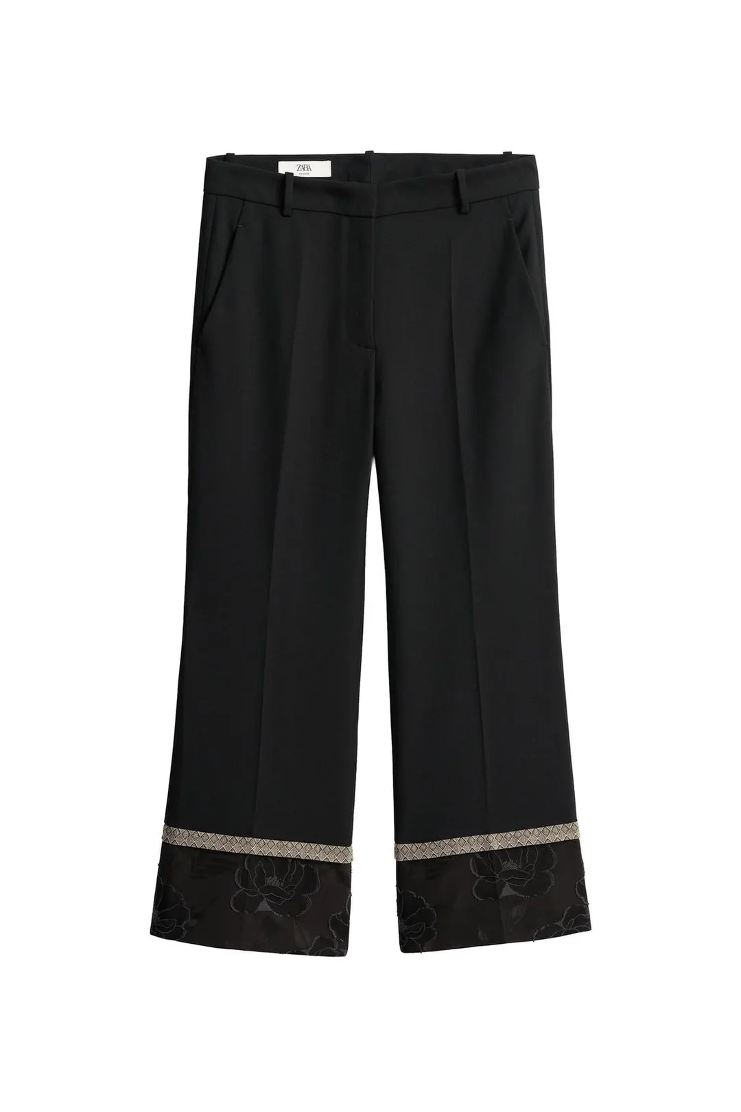 Брюки жаккардовые с контрастным узором Limited Edition, Zara