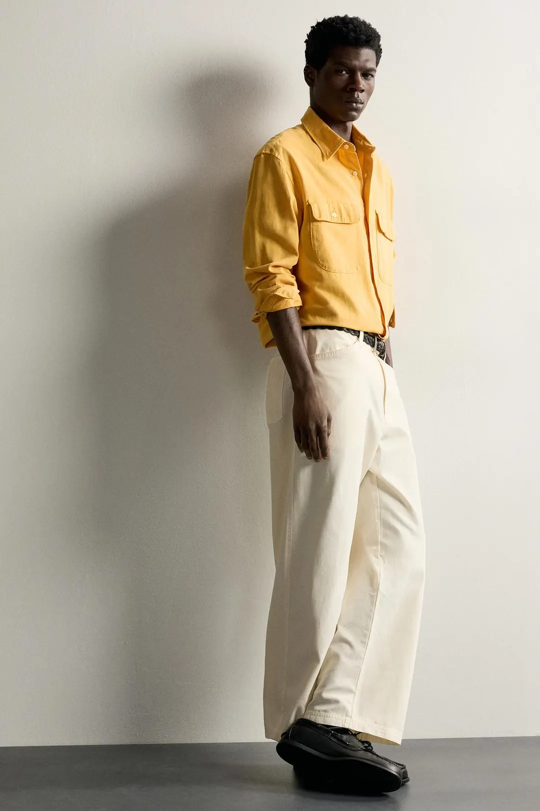 Брюки прямого кроя из канваса, Zara