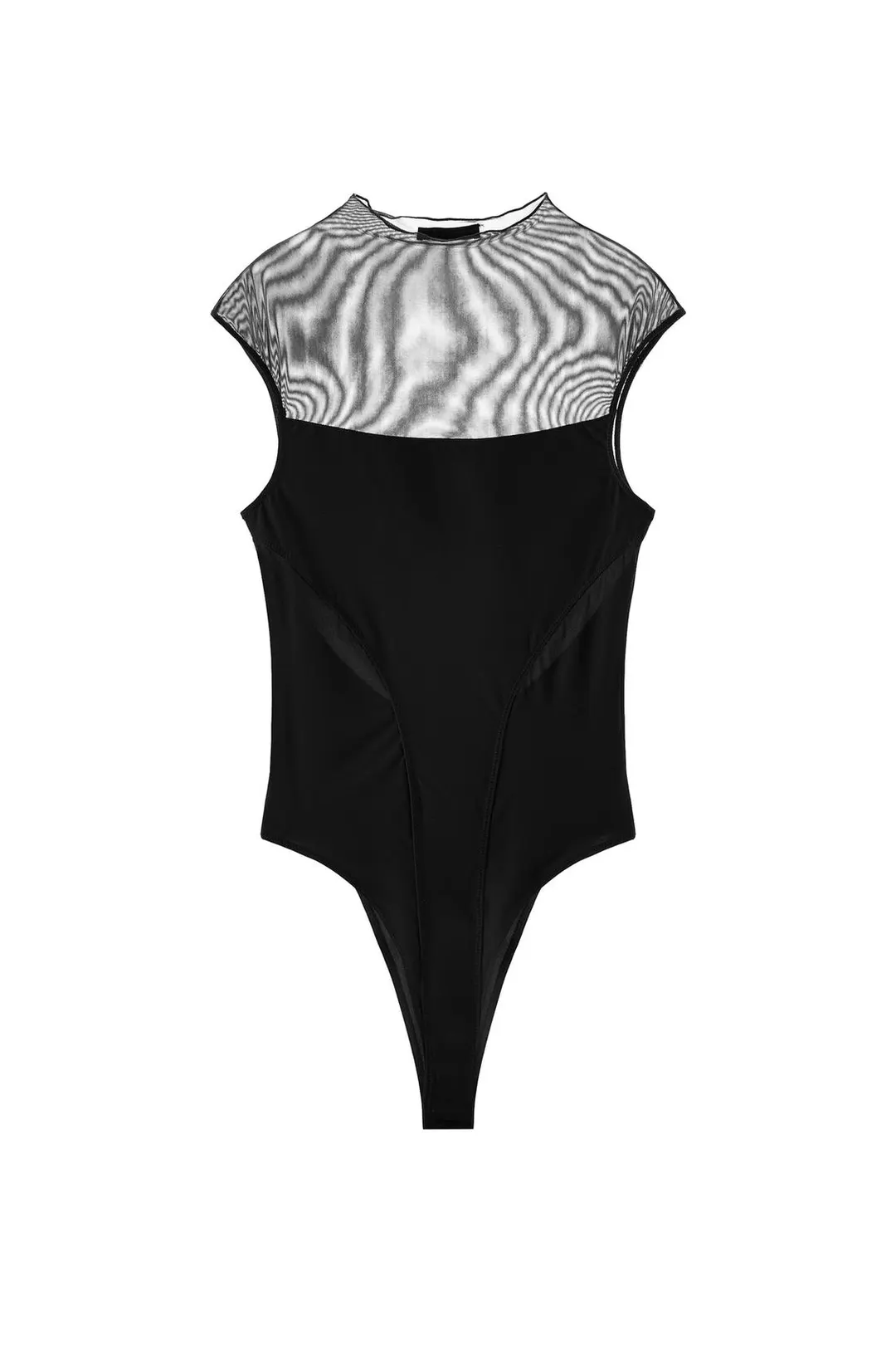 Боди комбинированное из тюля, Zara