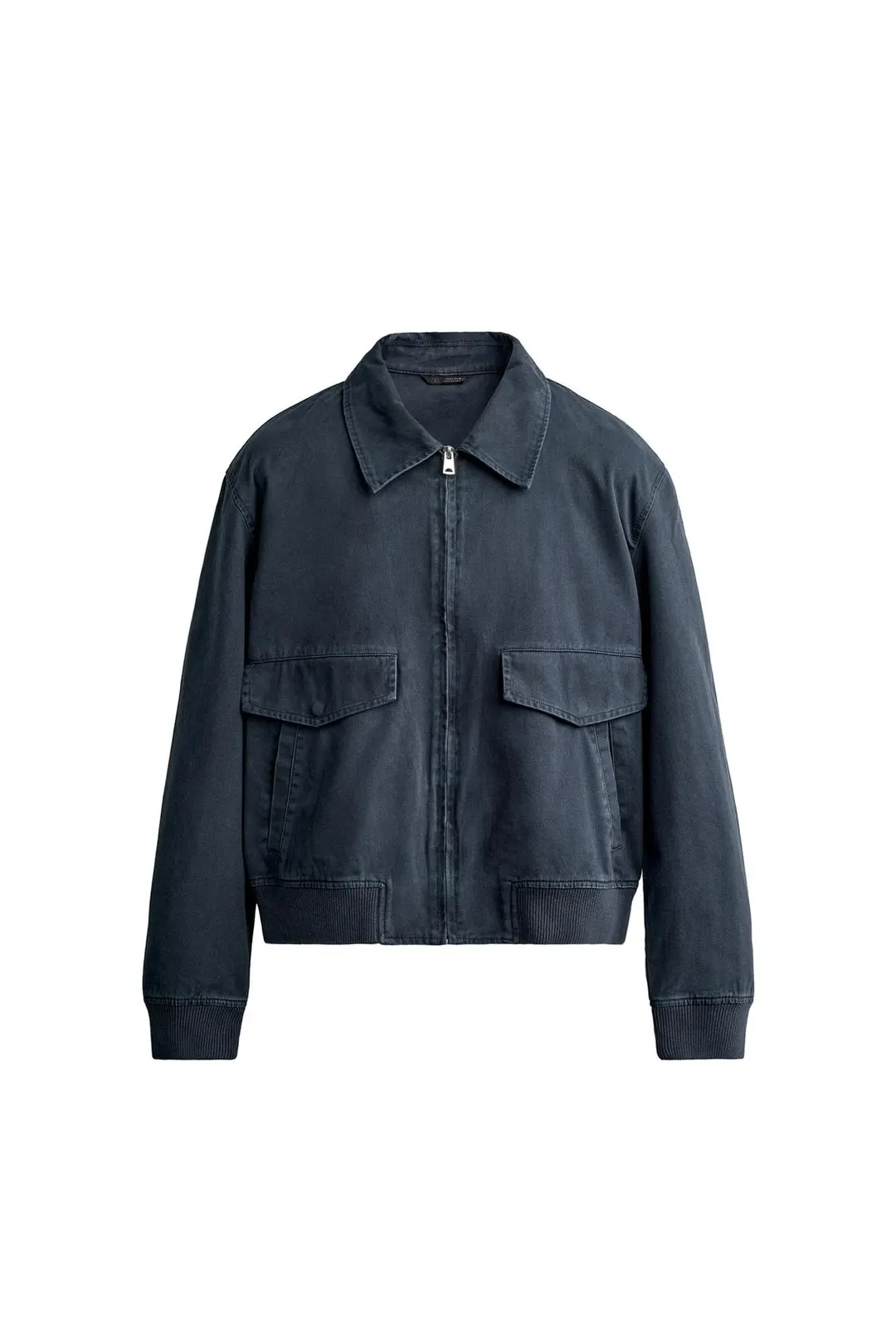 Укороченная куртка в рубчик с эффектом стирки, Zara