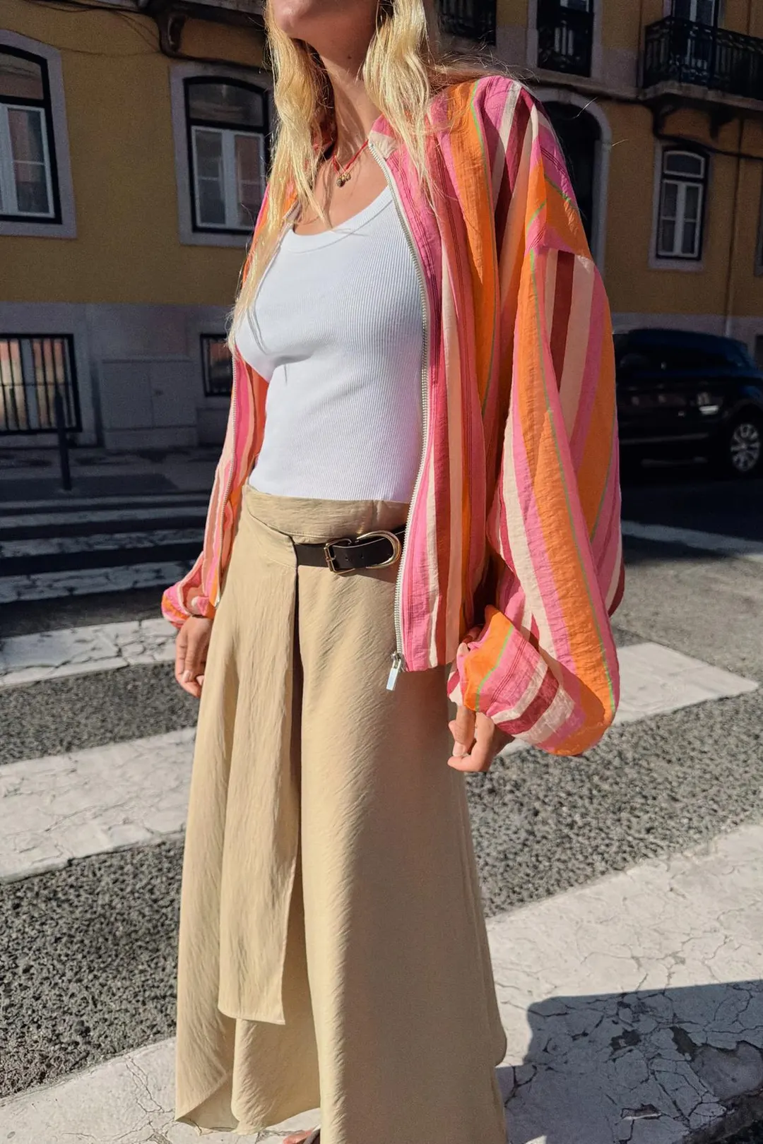 Бомбер в полоску, Zara