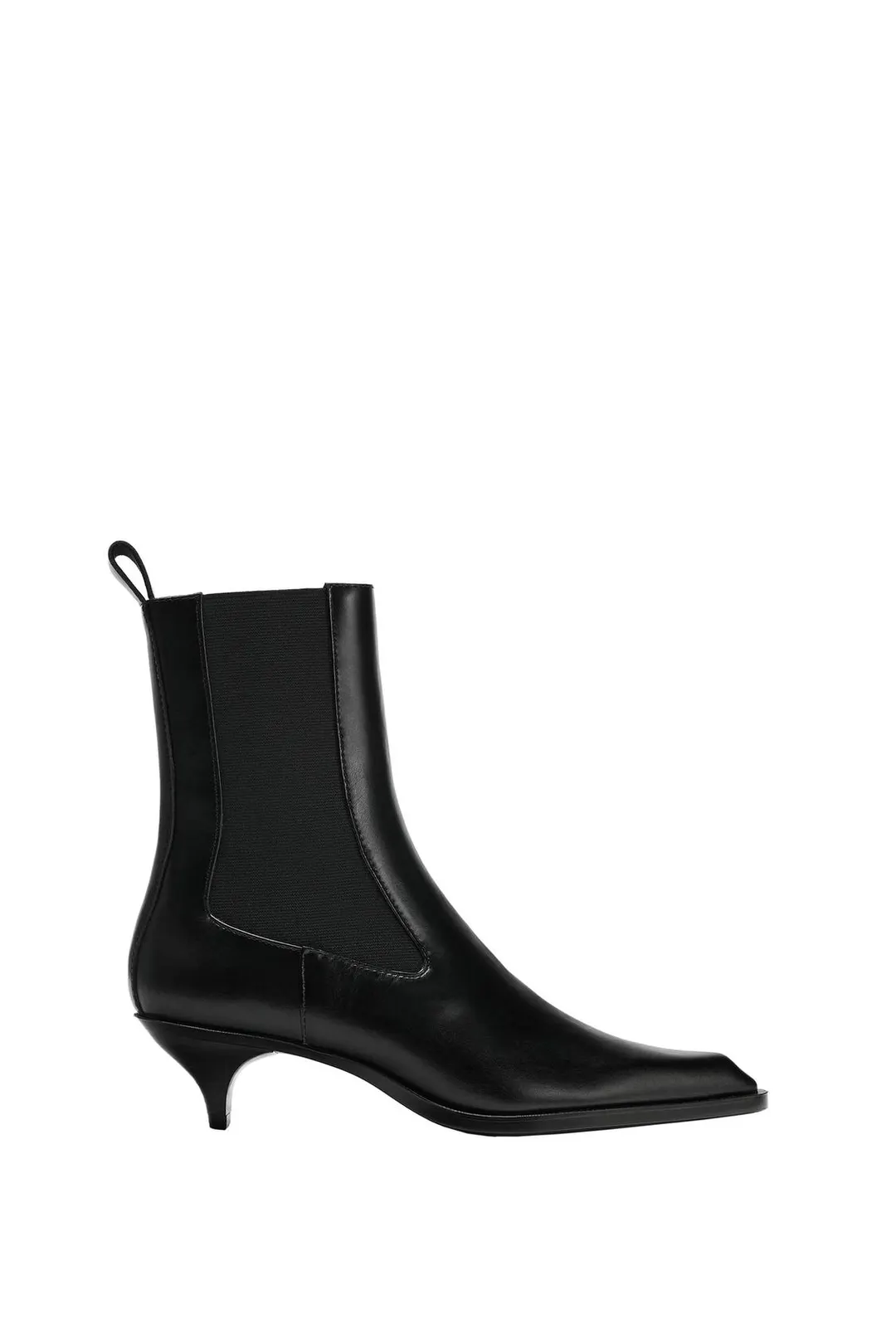 Ботильоны комбинированные на каблуке kitten heel, Zara