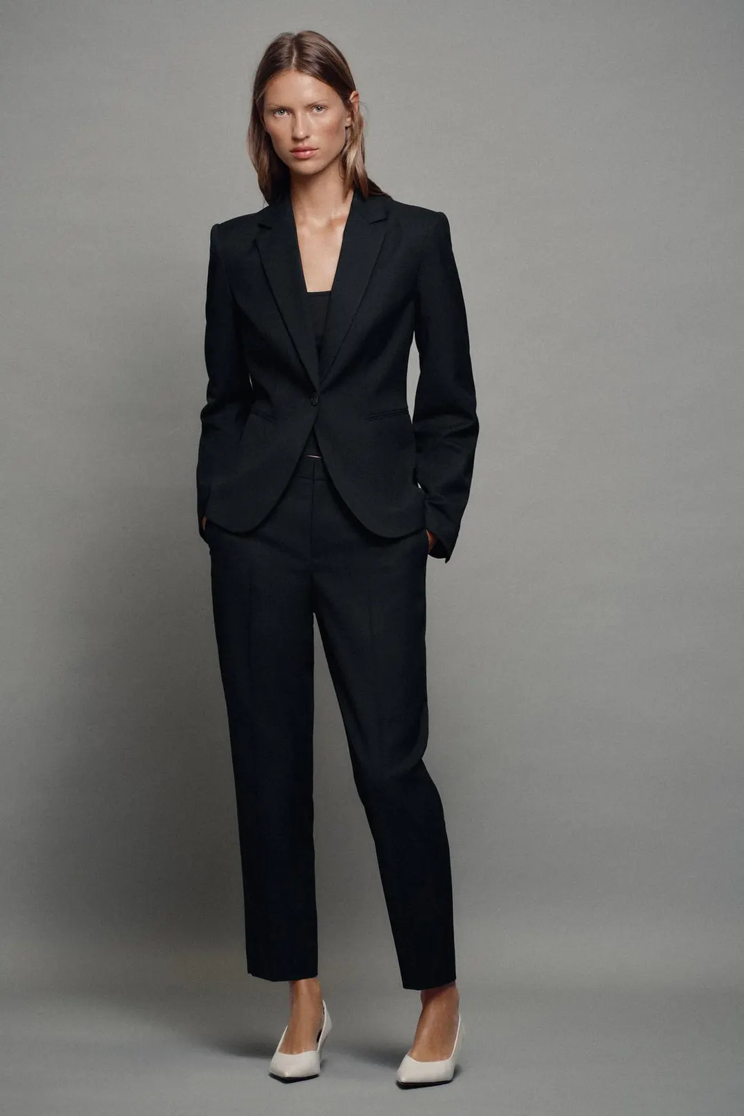Брюки укороченные с низкой посадкой, Zara