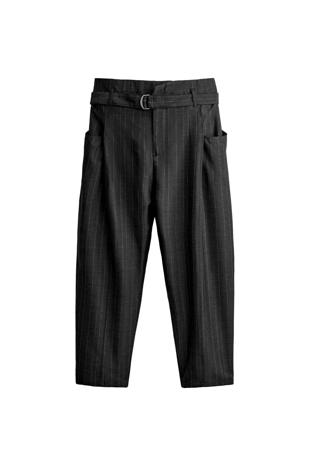 Брюки костюмные свободного кроя в тонкую полоску, Zara