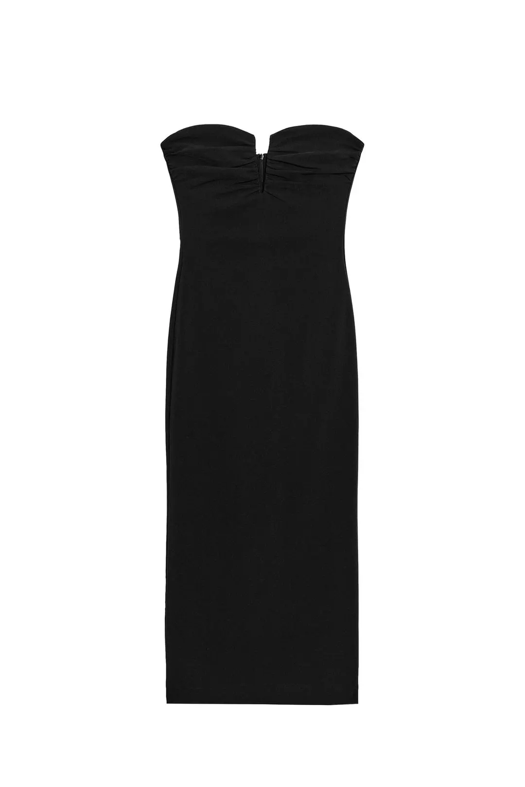 Платье миди с вырезом и сборками, Zara