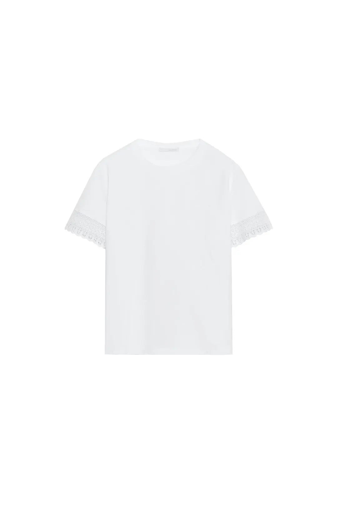 Футболка с короткими рукавами и отделкой, Zara