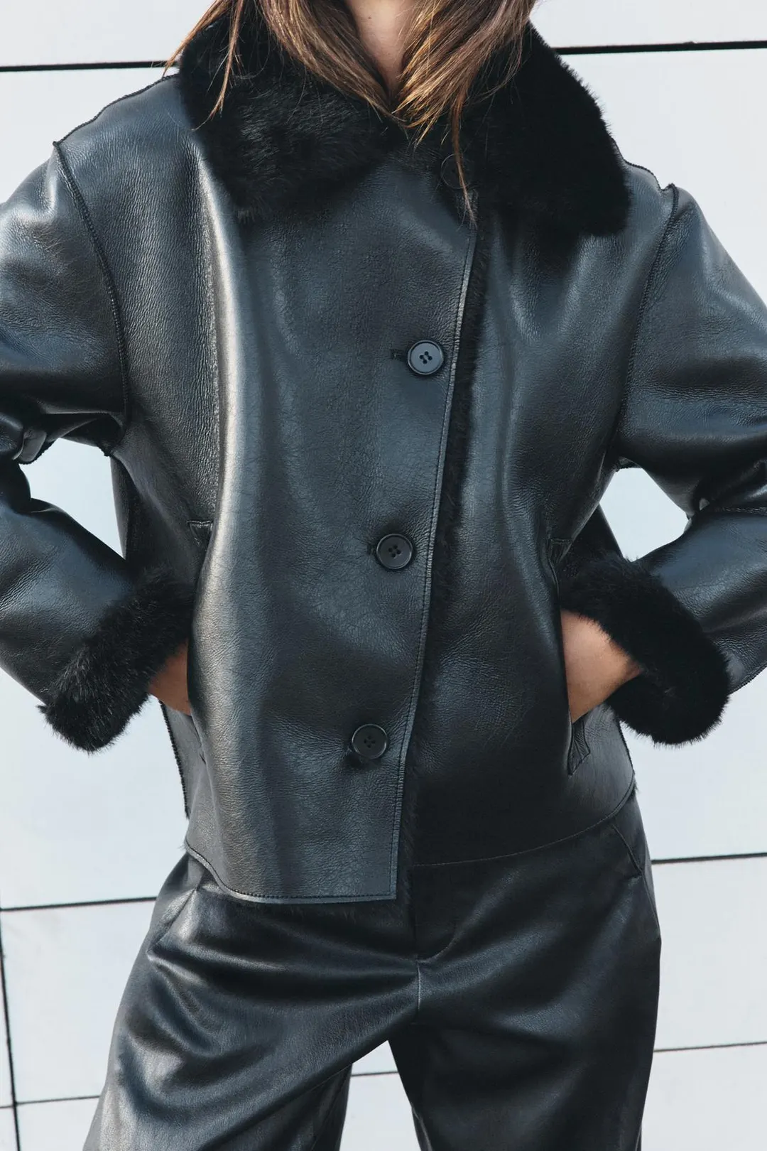 Двусторонняя куртка из двухслойной ткани, Zara