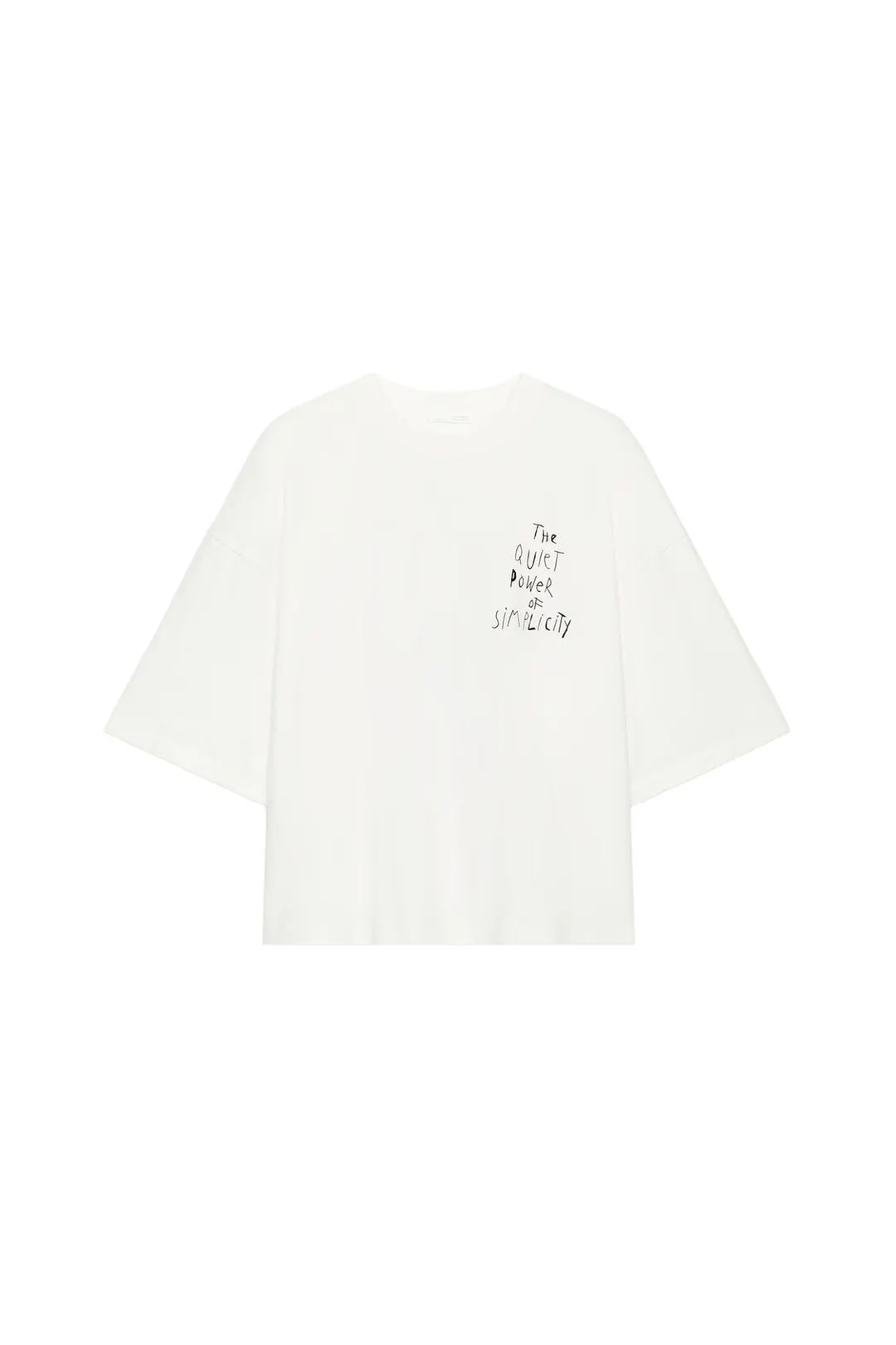Футболка с надписью и короткими рукавами, Zara