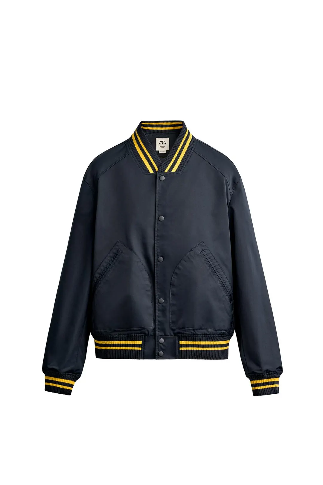 Бомбер свободного кроя с контрастными деталями, Zara