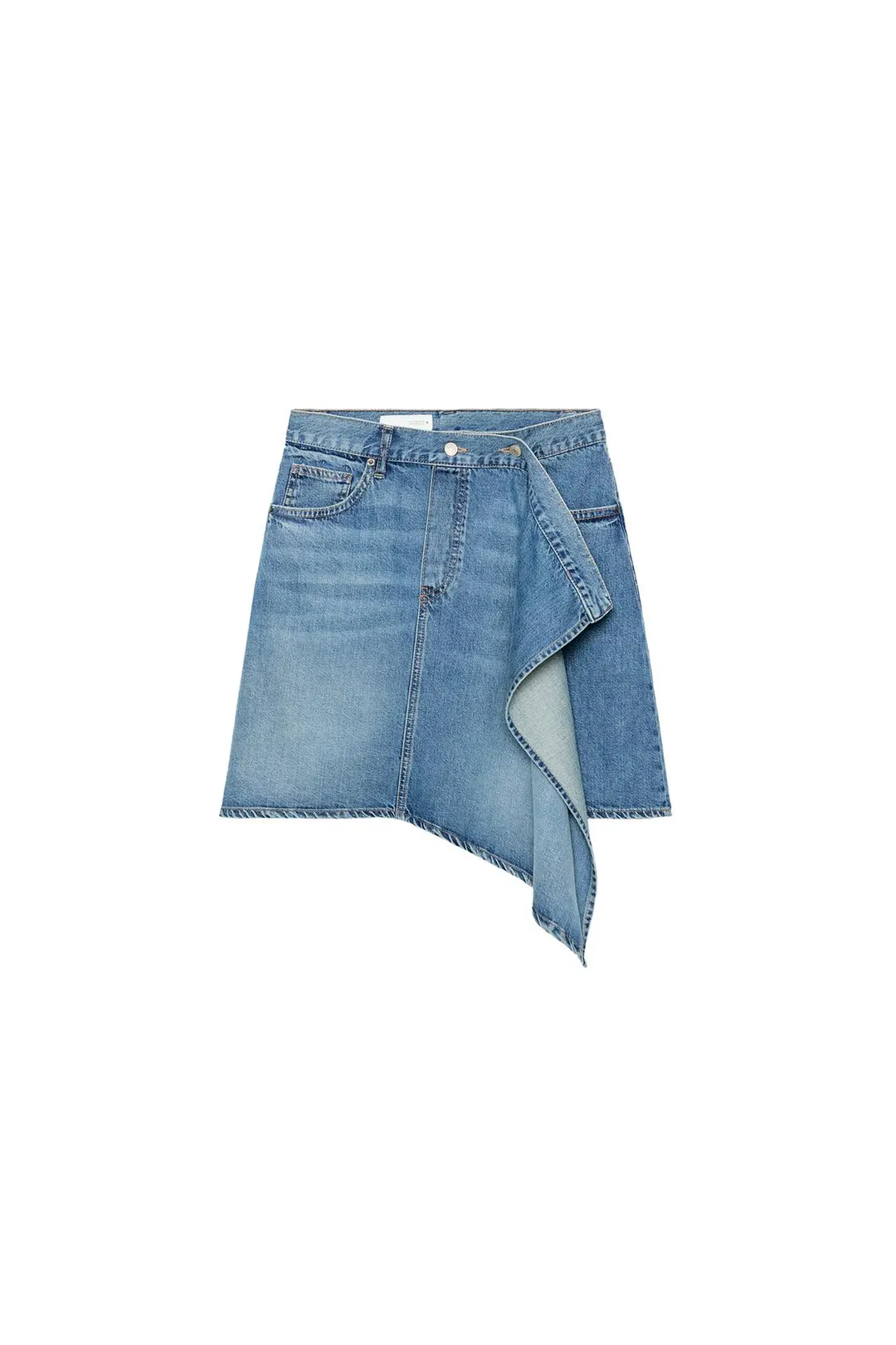 Юбка джинсовая TRF асимметричная, Zara