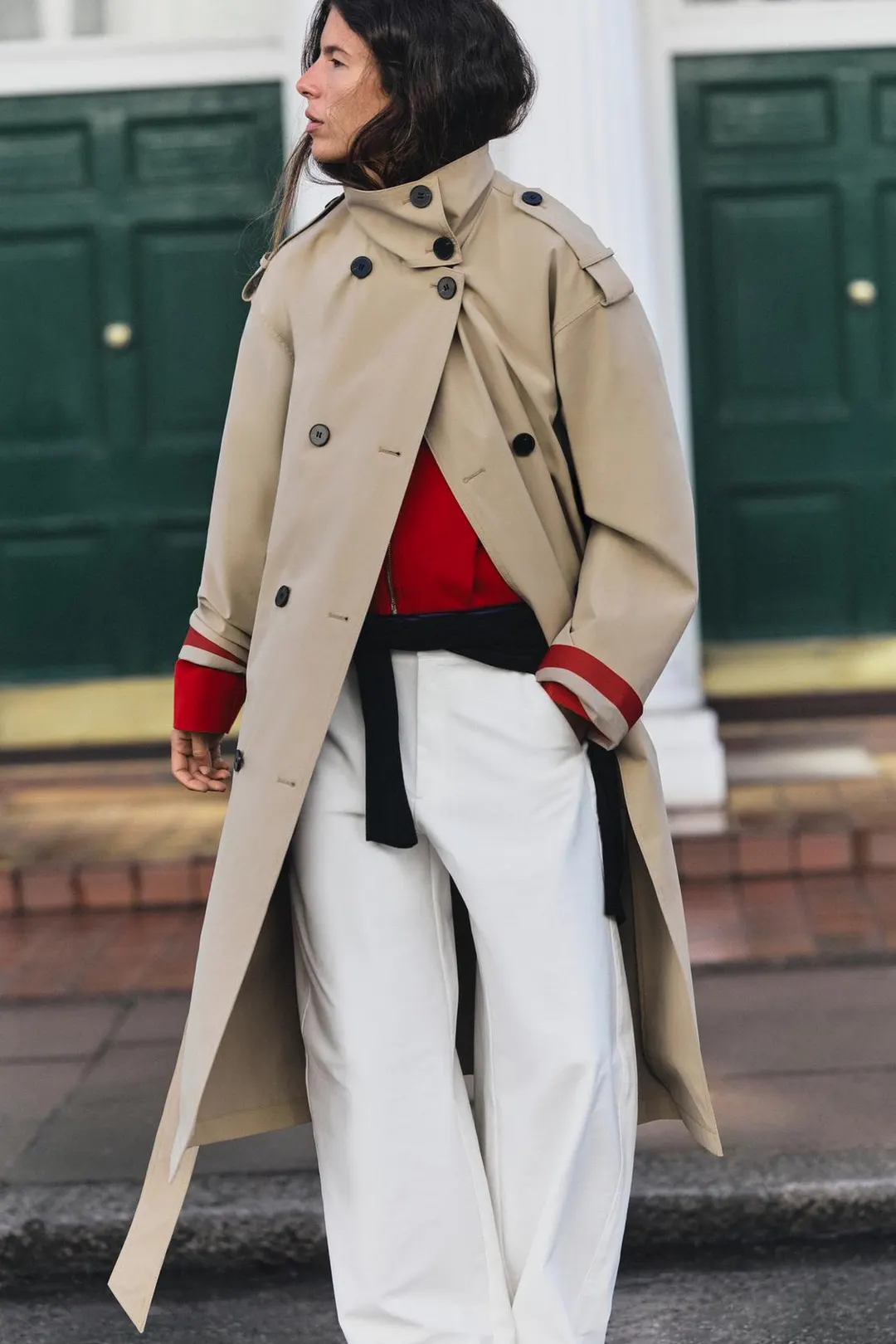 Водоотталкивающий непродуваемый тренч с поясом, Zara