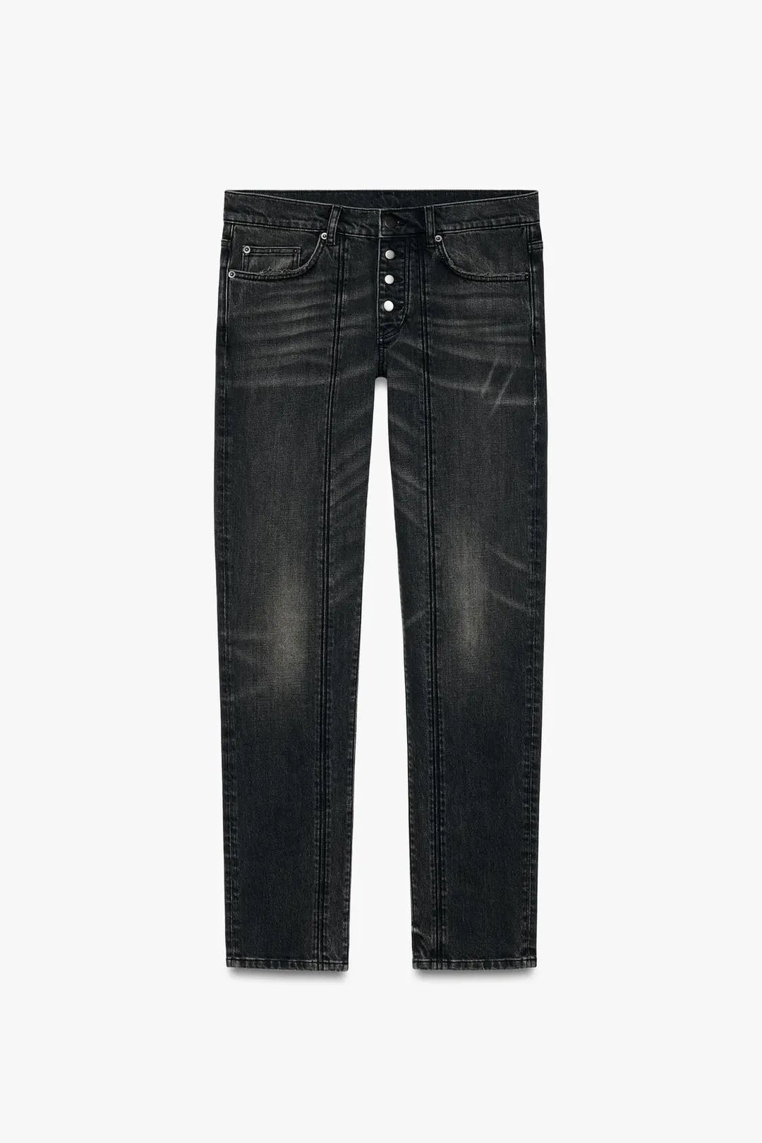 Джинсы зауженного кроя со швами, Zara