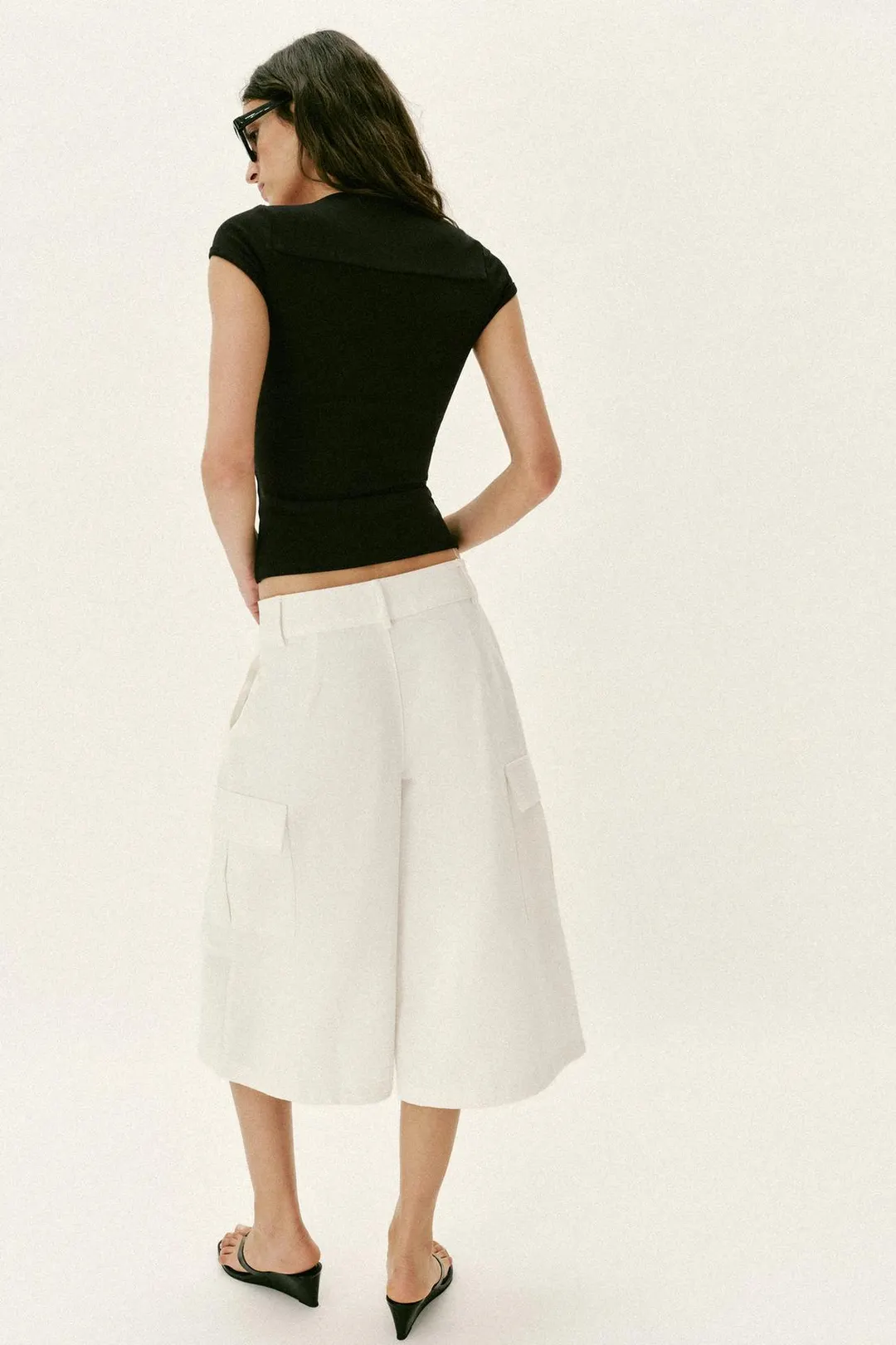 Футболка с квадратным вырезом, Zara
