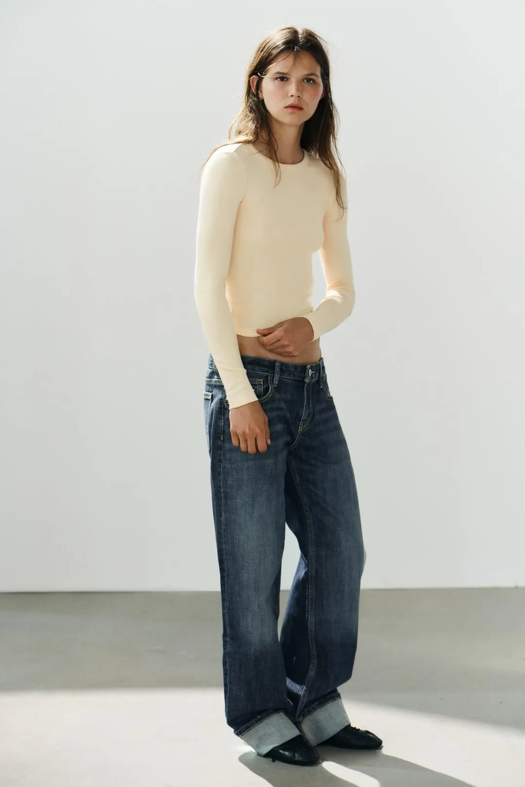 Лонгслив из хлопка, Zara