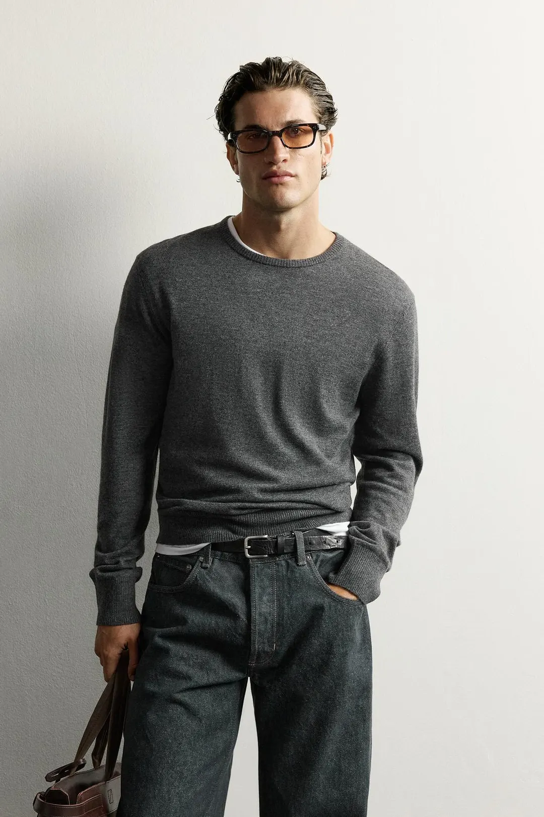 Тонкий джемпер из 100% шерсти, Zara