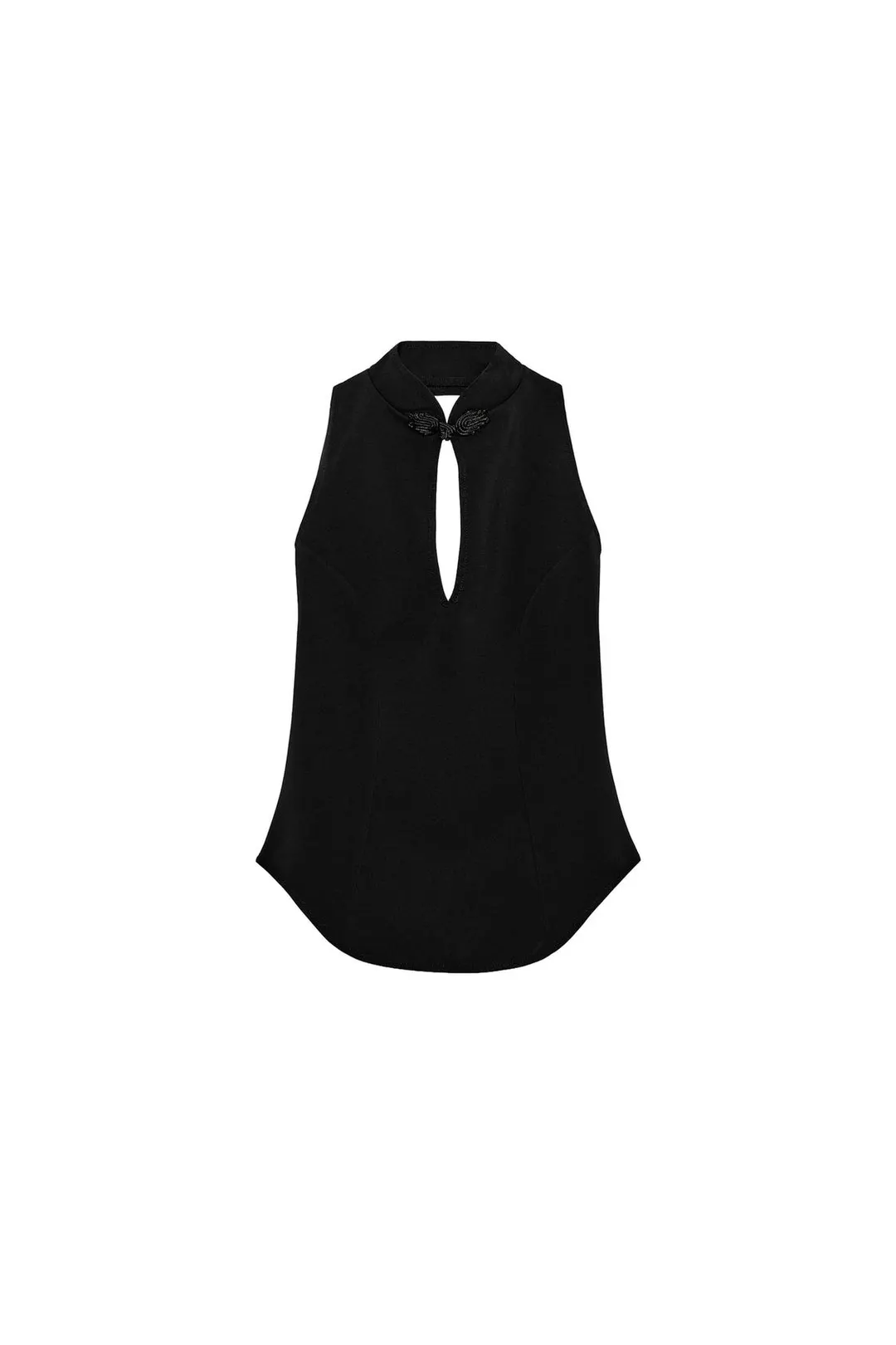 Топ с воротником халтер и застежками-клевантами, Zara