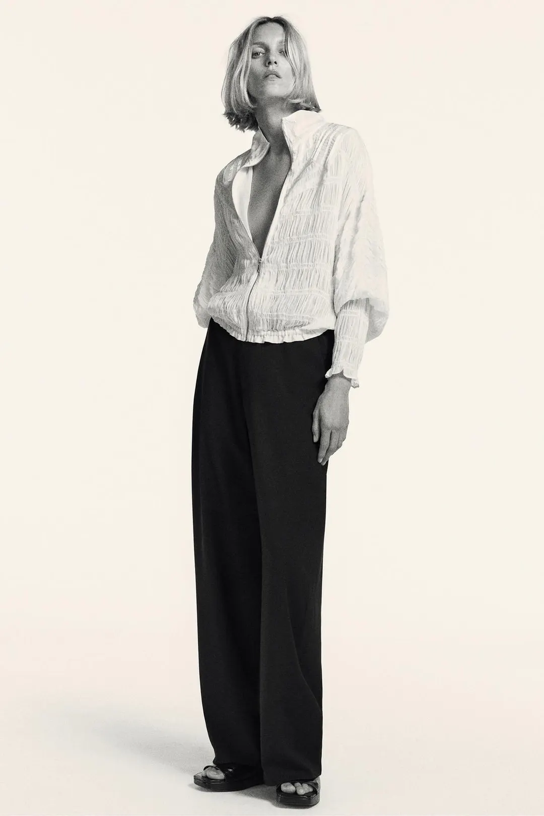 Бомбер со сборками ZW Collection, Zara