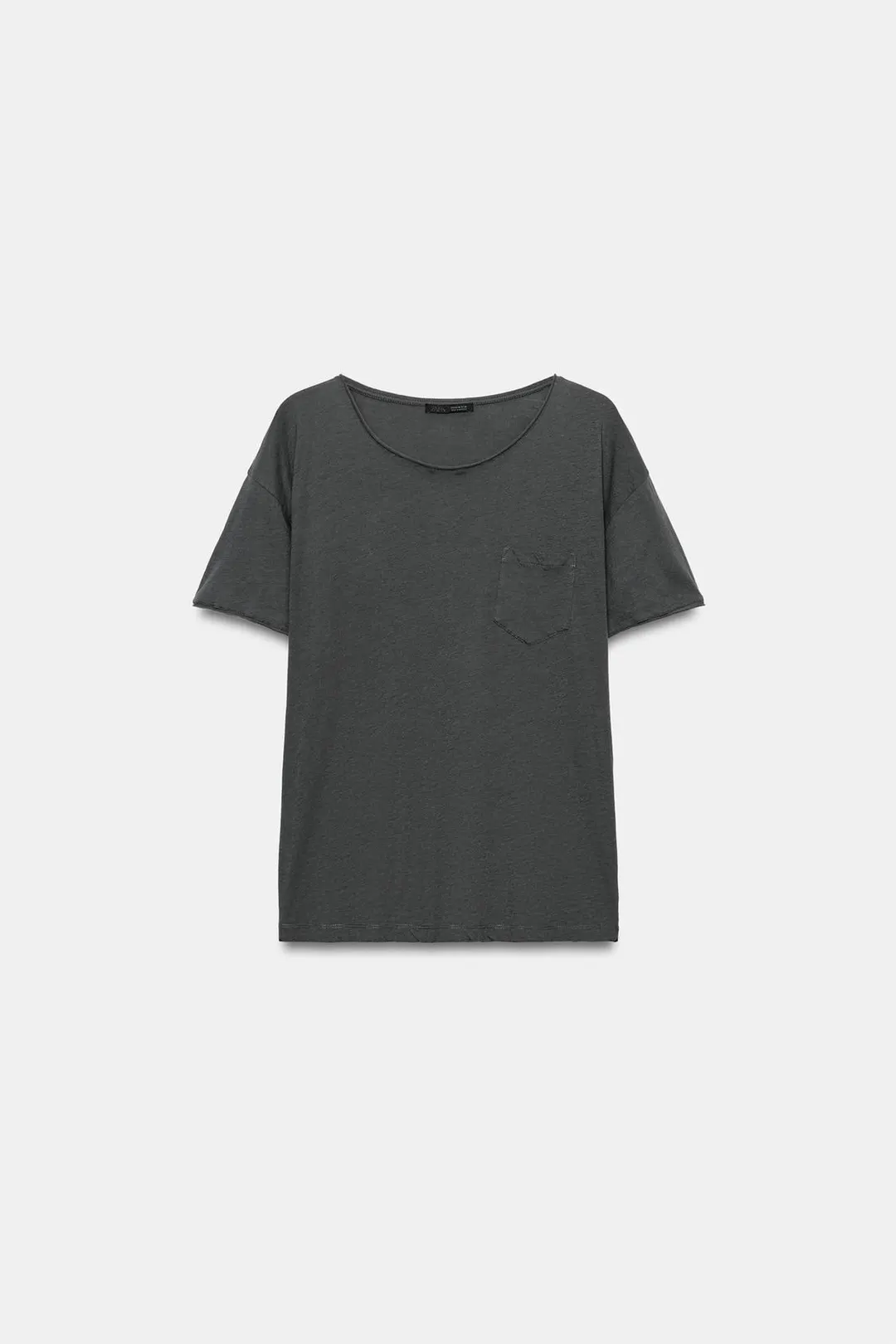 Хлопковая футболка с карманом, Zara