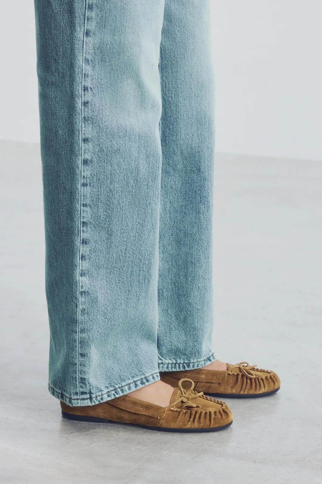 Лоферы из спилка с бантом, Zara
