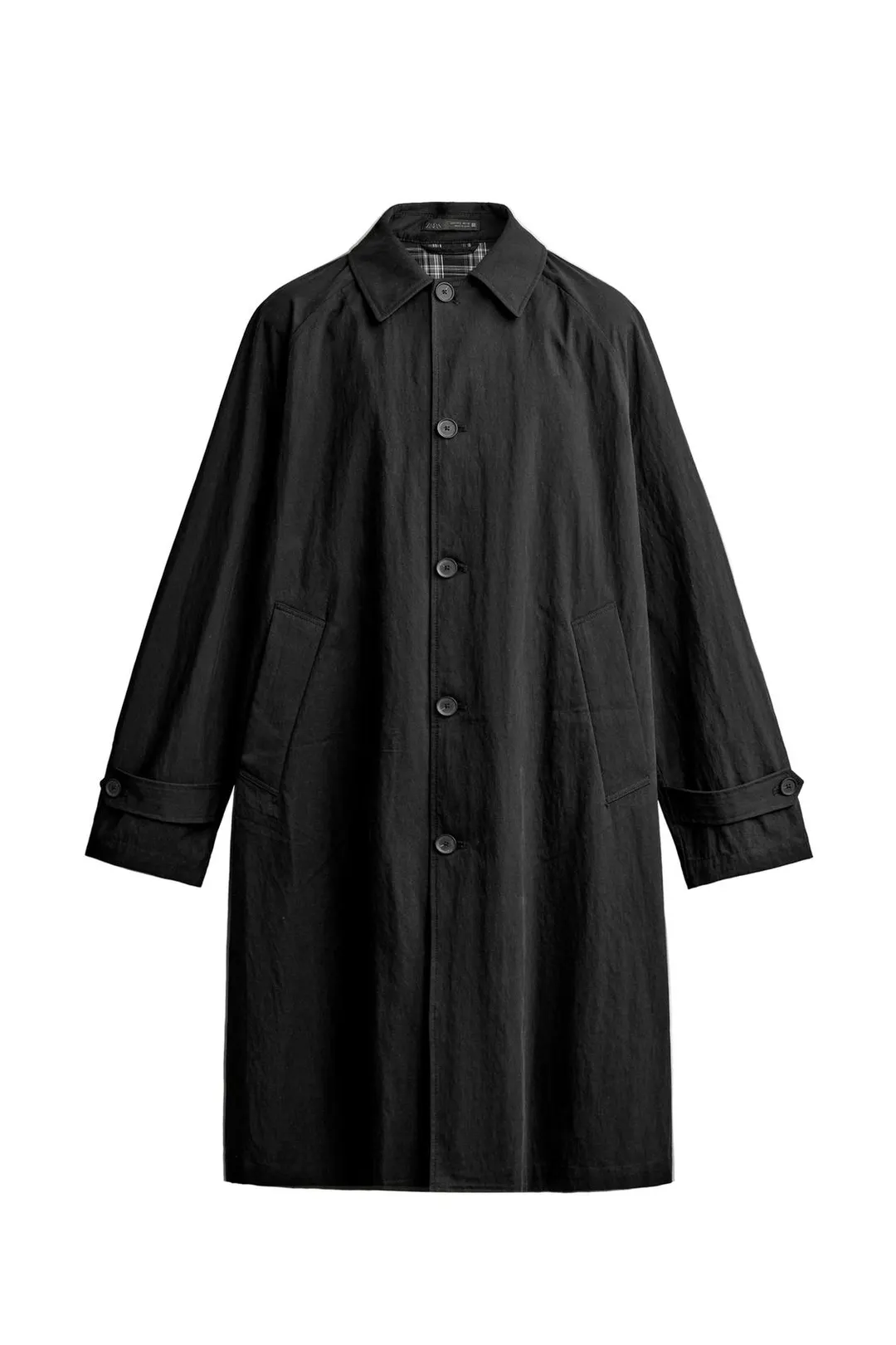 Контрастный тренч свободного кроя, Zara