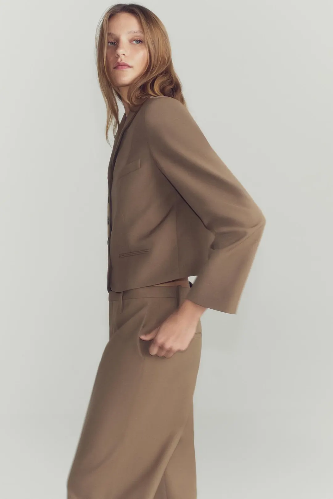 Брюки с широким поясом ZW Collection, Zara