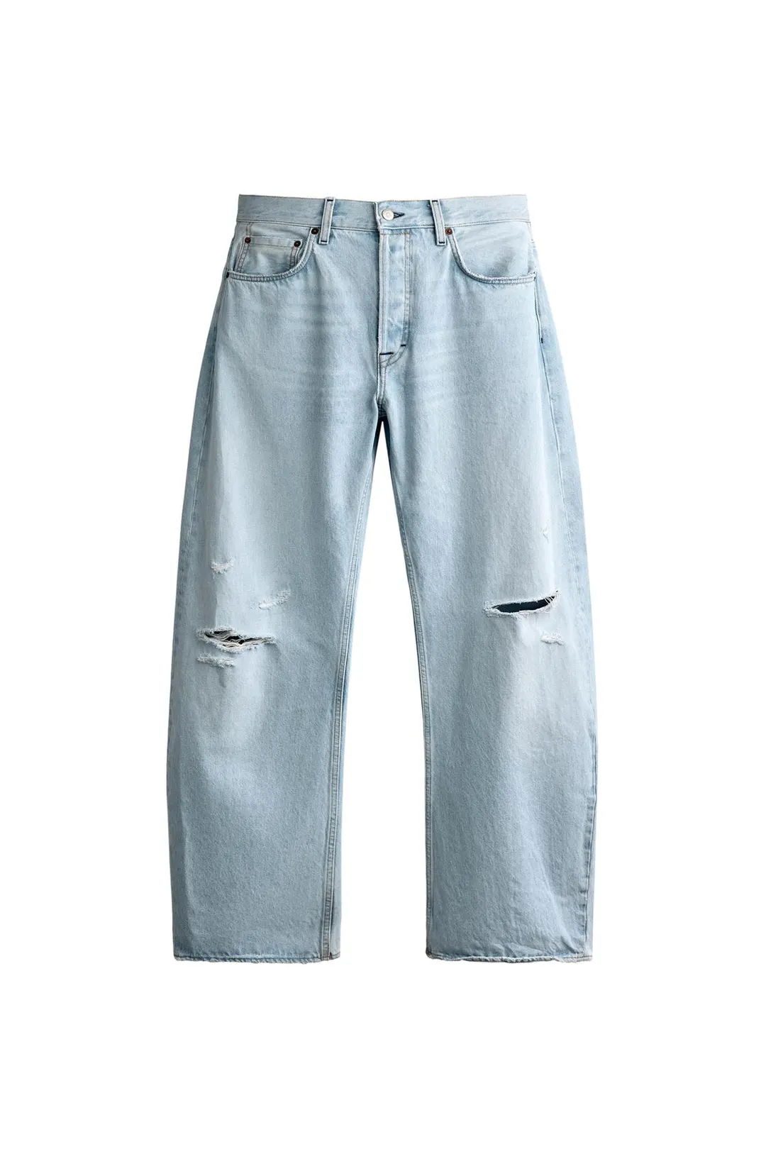 Джинсы barrel с разрывами, Zara