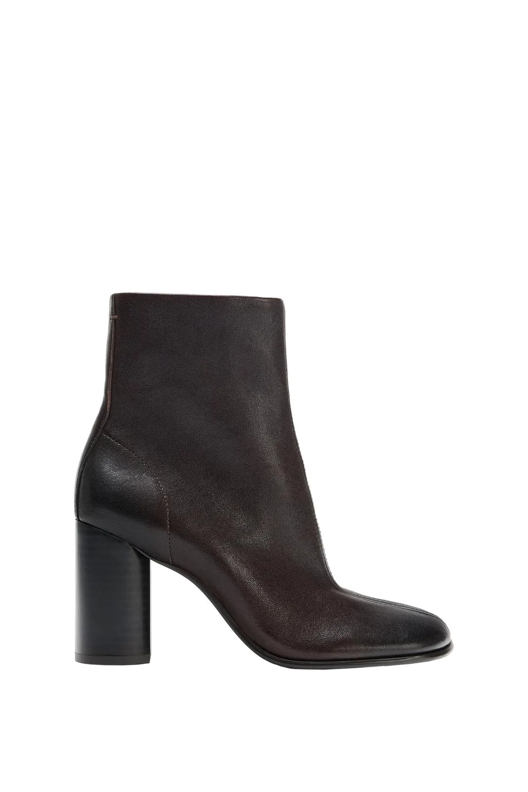 Кожаные ботильоны на каблуке, Zara