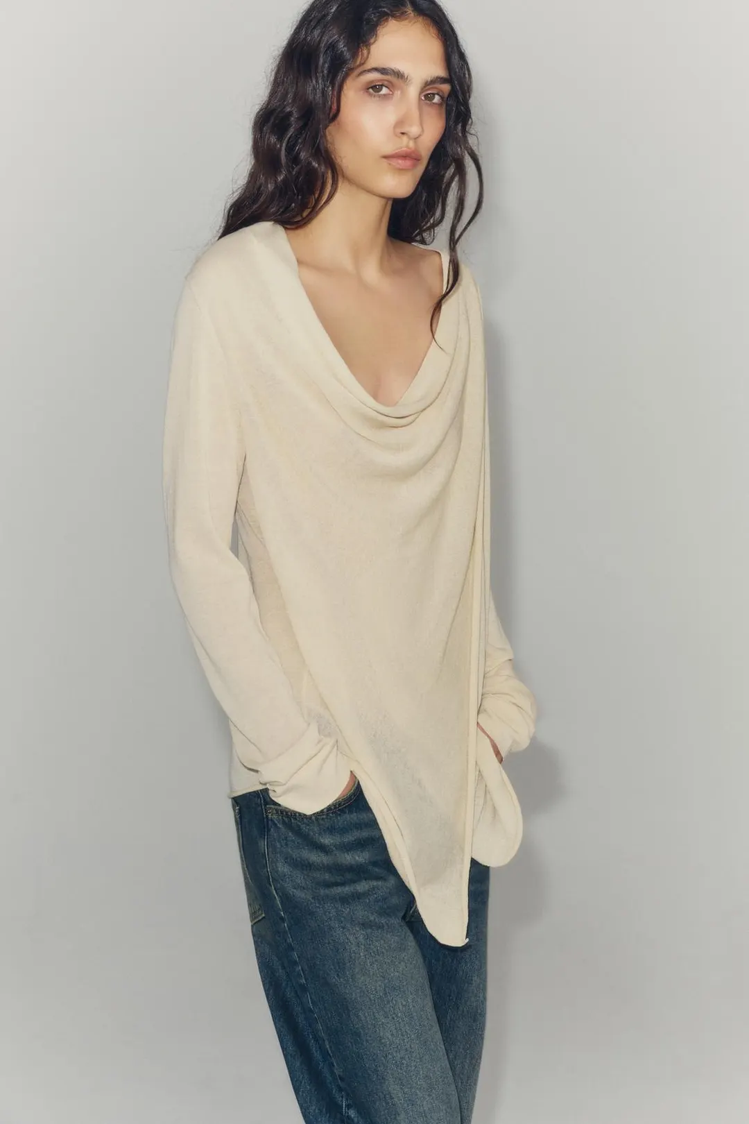 Струящийся кардиган тонкой вязки, Zara