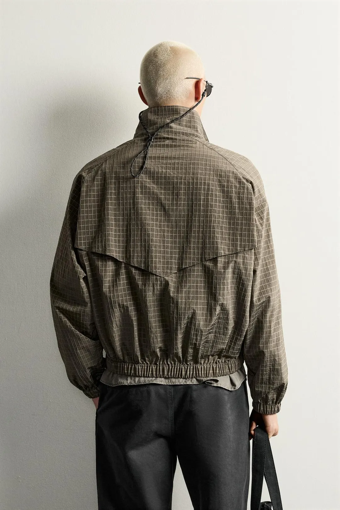 Куртка из технического жаккарда в клетку, Zara