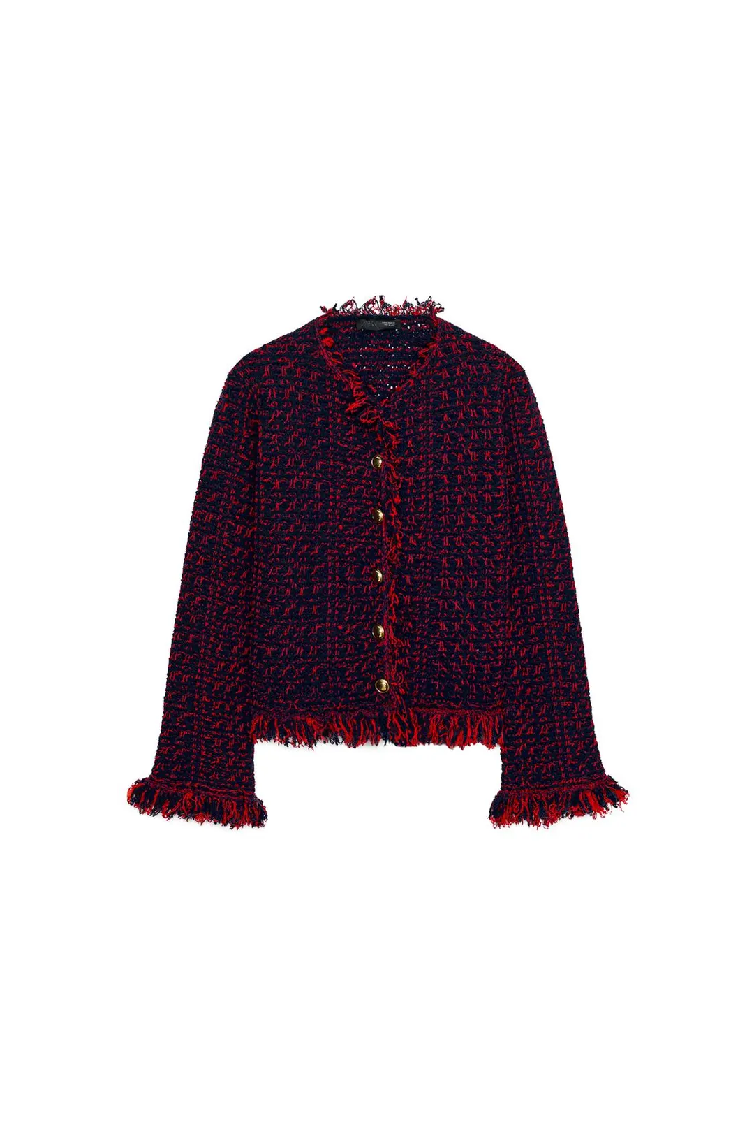 Кардиган структурный с бахромой, Zara