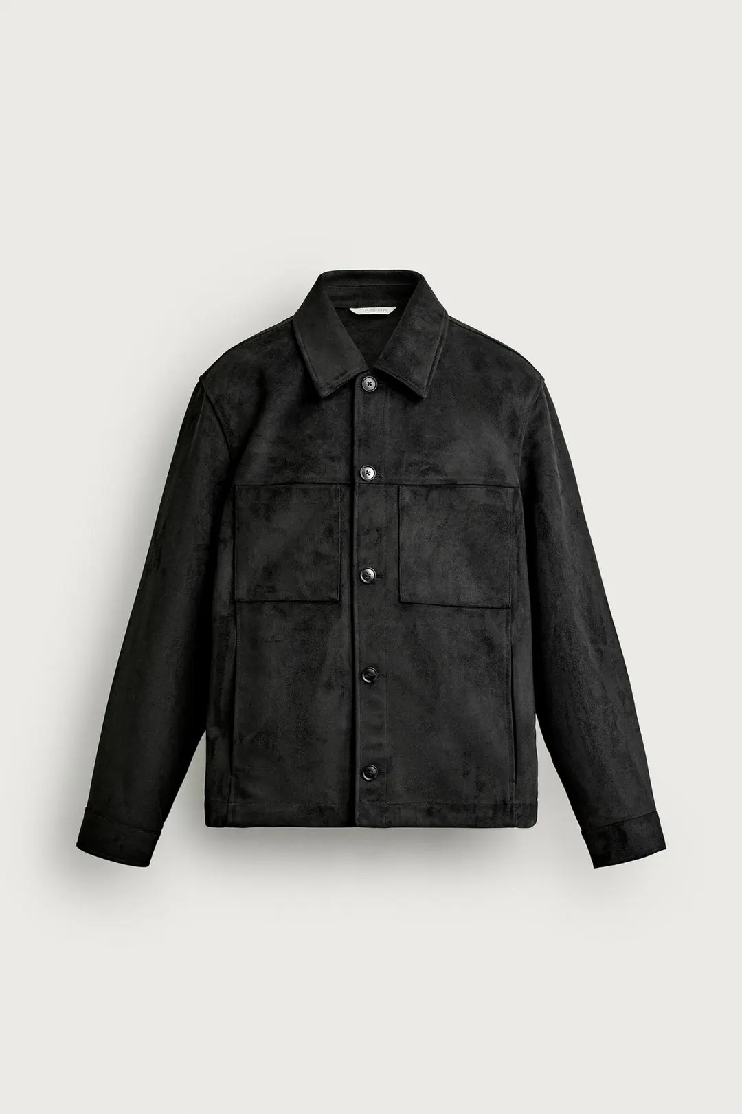 Рубашка стандартного кроя из искусственной замши, Zara