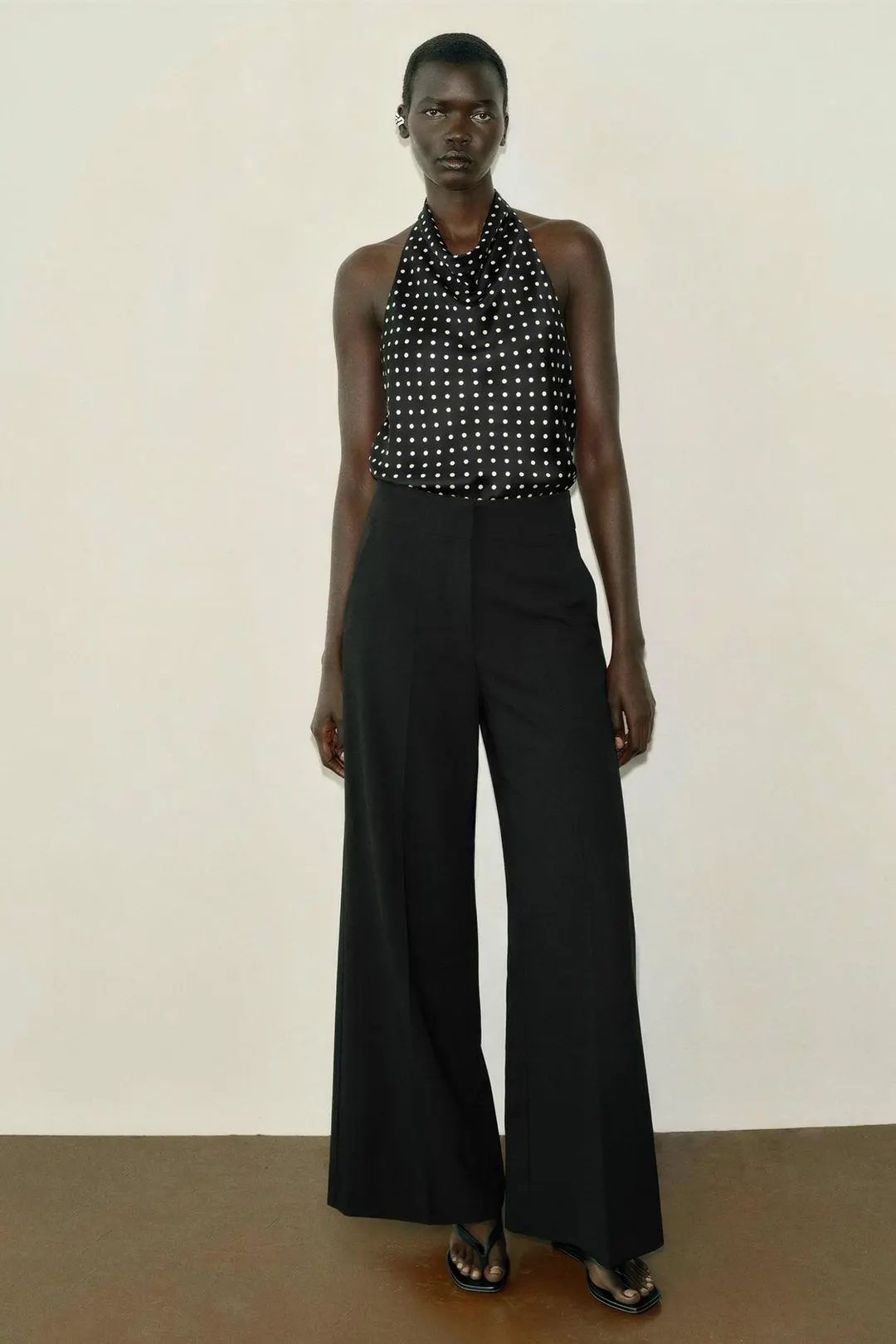 Брюки широкого кроя с высокой посадкой, Zara
