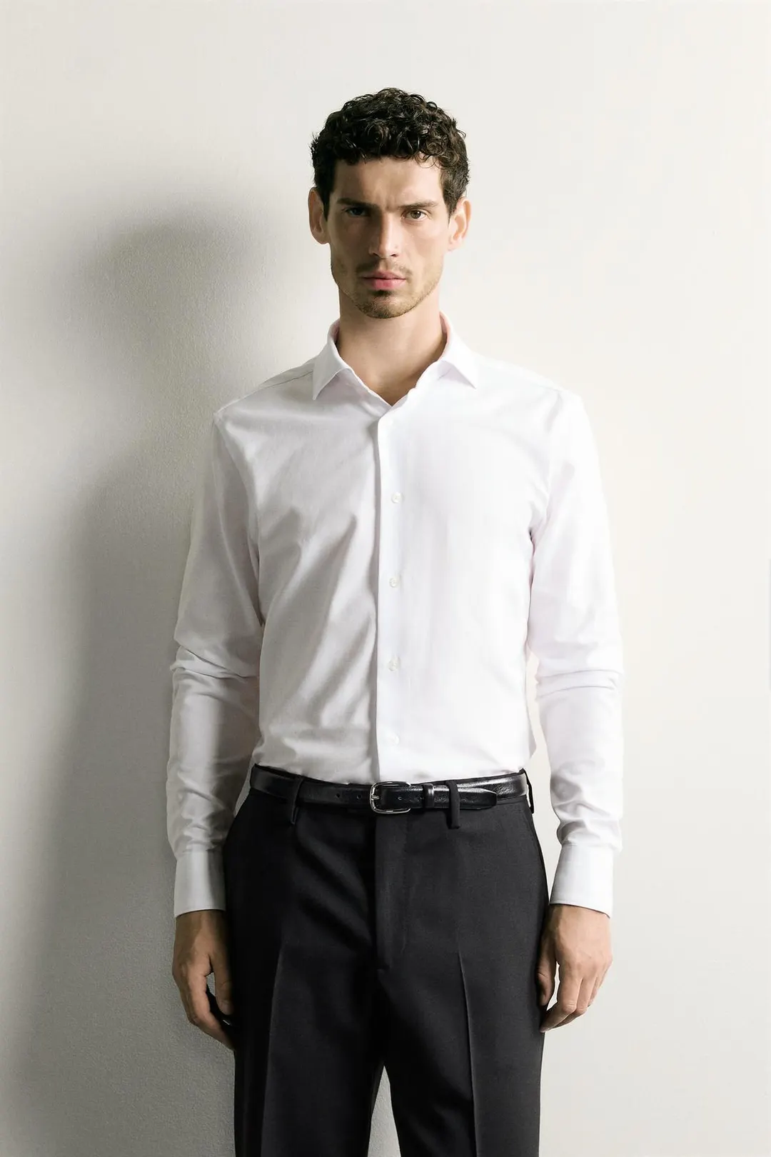 Рубашка прямого кроя из хлопка, Zara