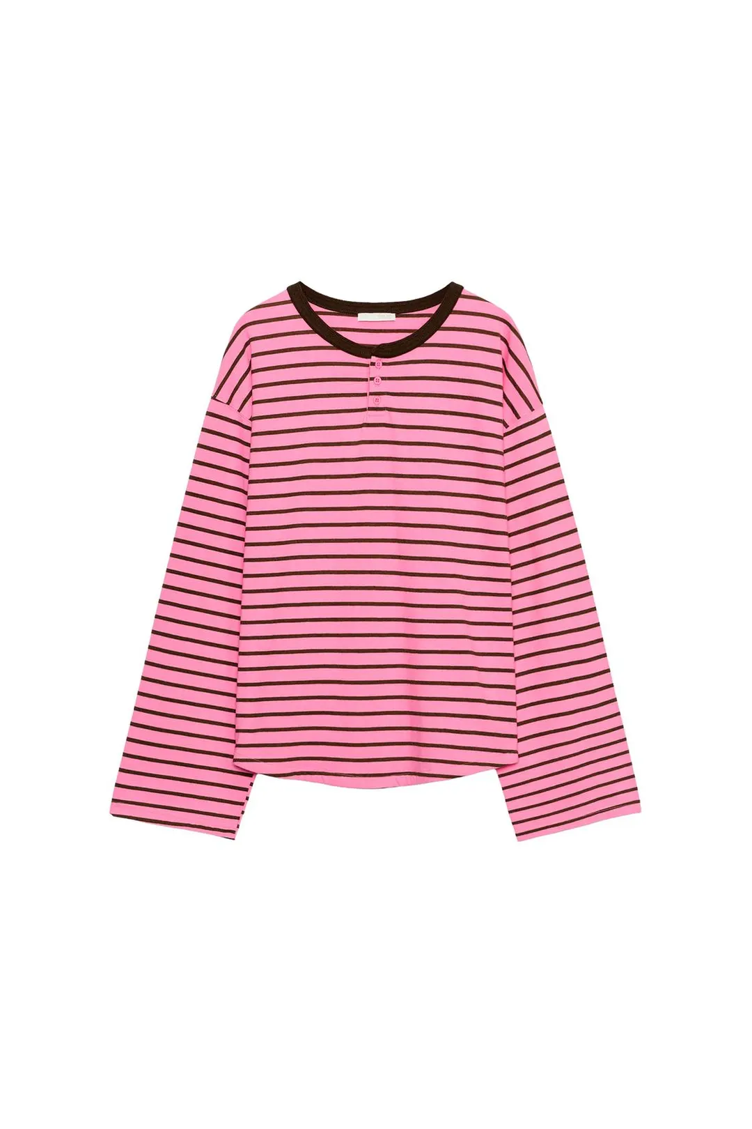 Футболка хенли в полоску, Zara