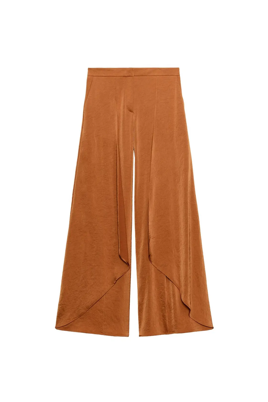 Струящиеся брюки широкого кроя с оборками, Zara