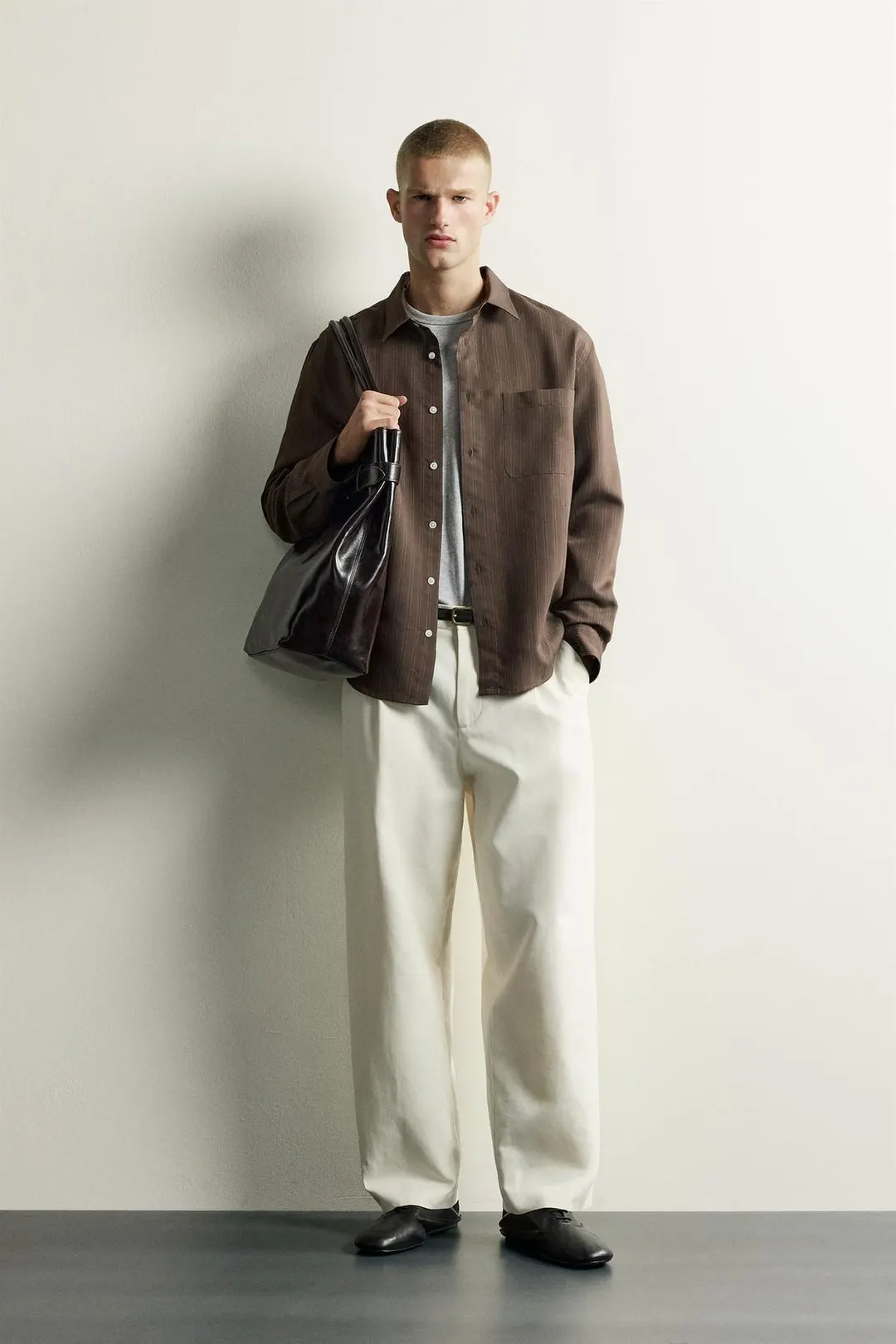 Струящаяся рубашка в полоску, Zara