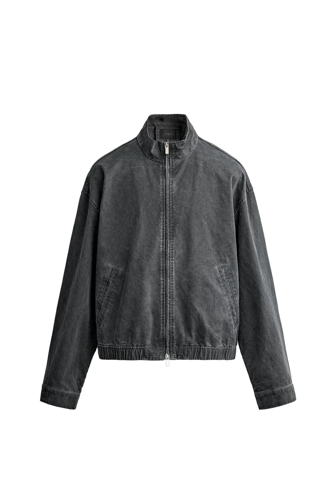 Укороченная куртка с эффектом стирки, Zara