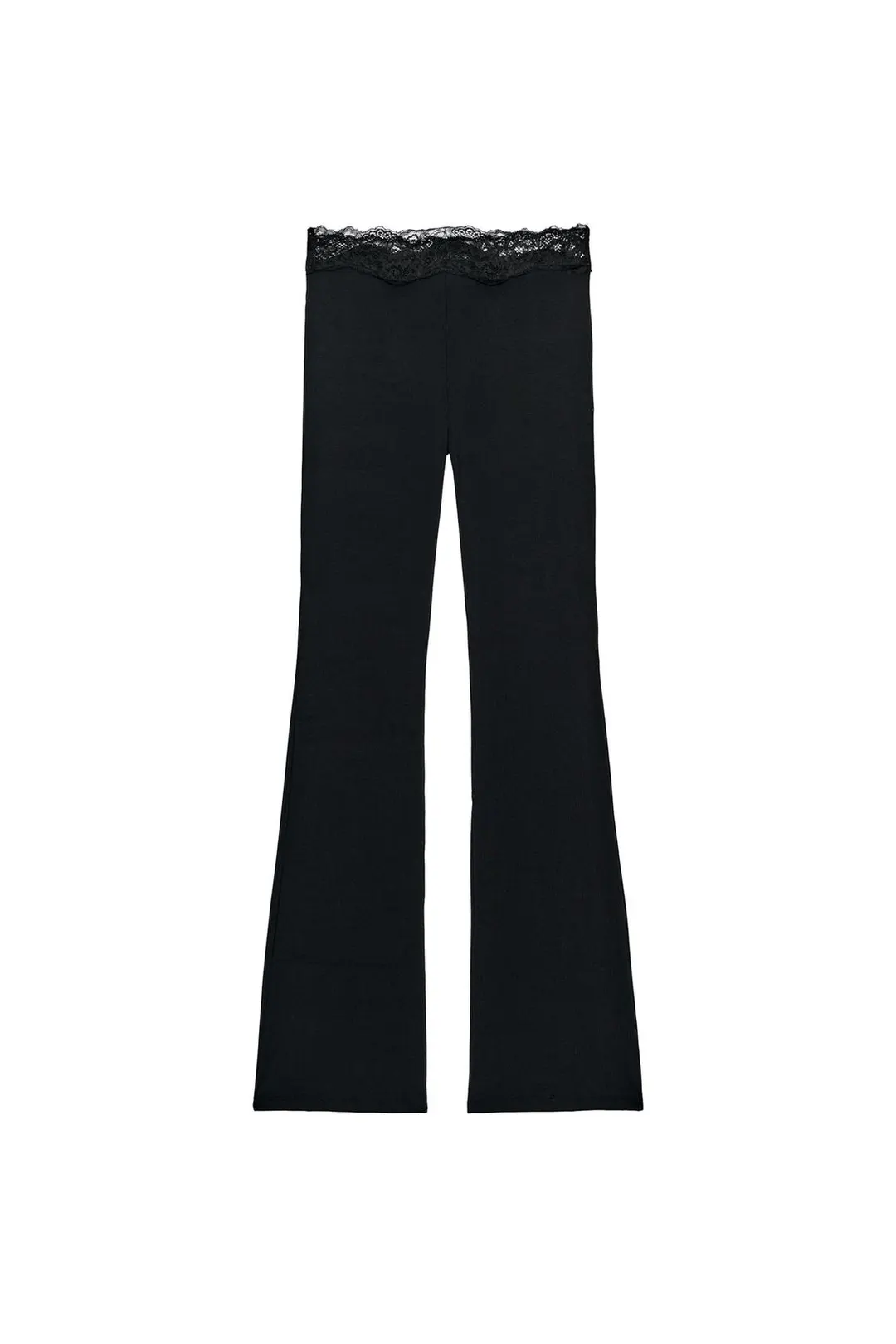 Брюки клеш из полиамида с кружевом, Zara