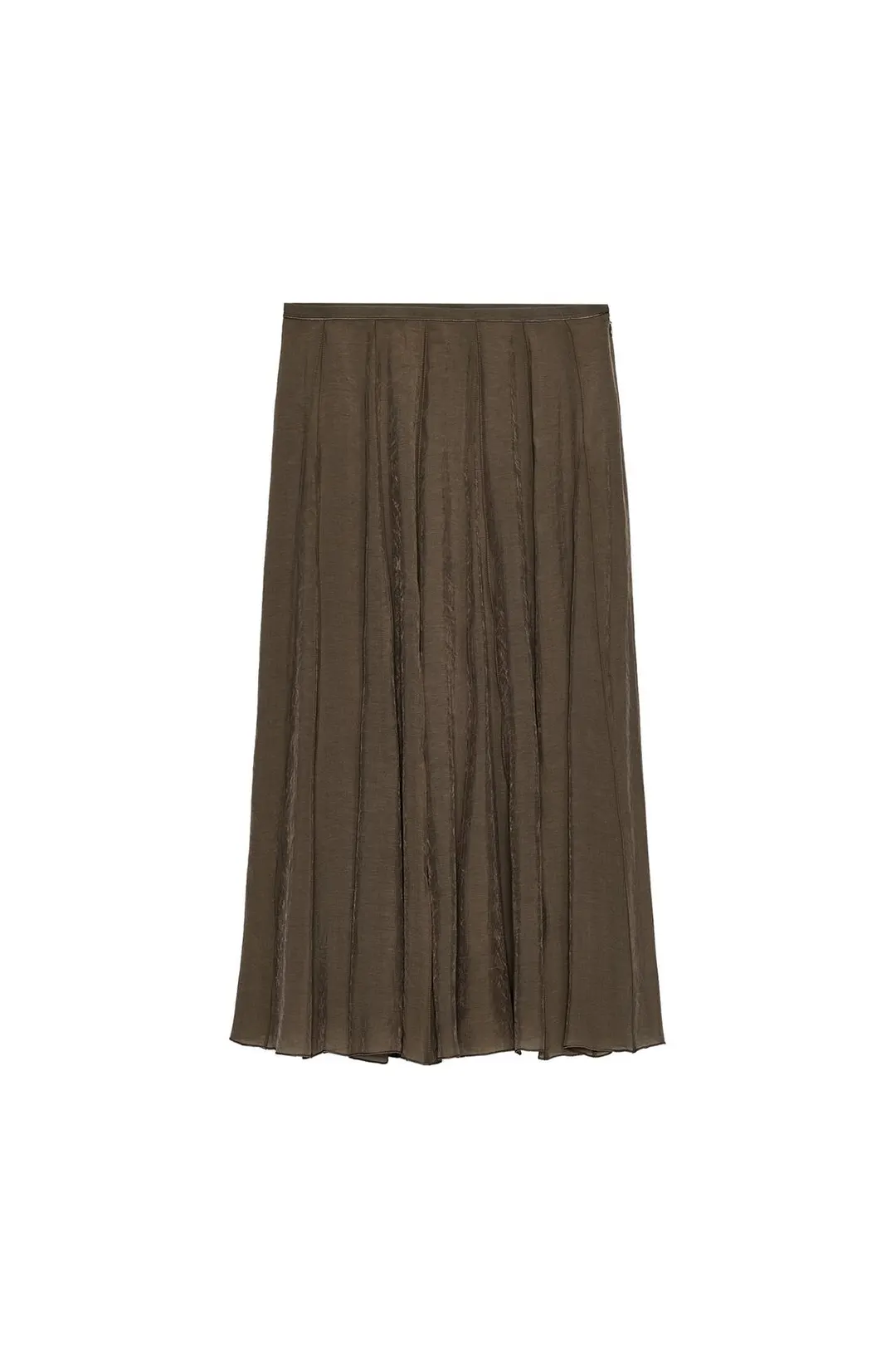 Комбинированная юбка ZW Collection струящегося кроя, Zara
