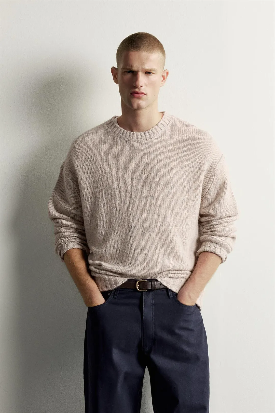 Свитер из меланжевой смесовой шерсти, Zara
