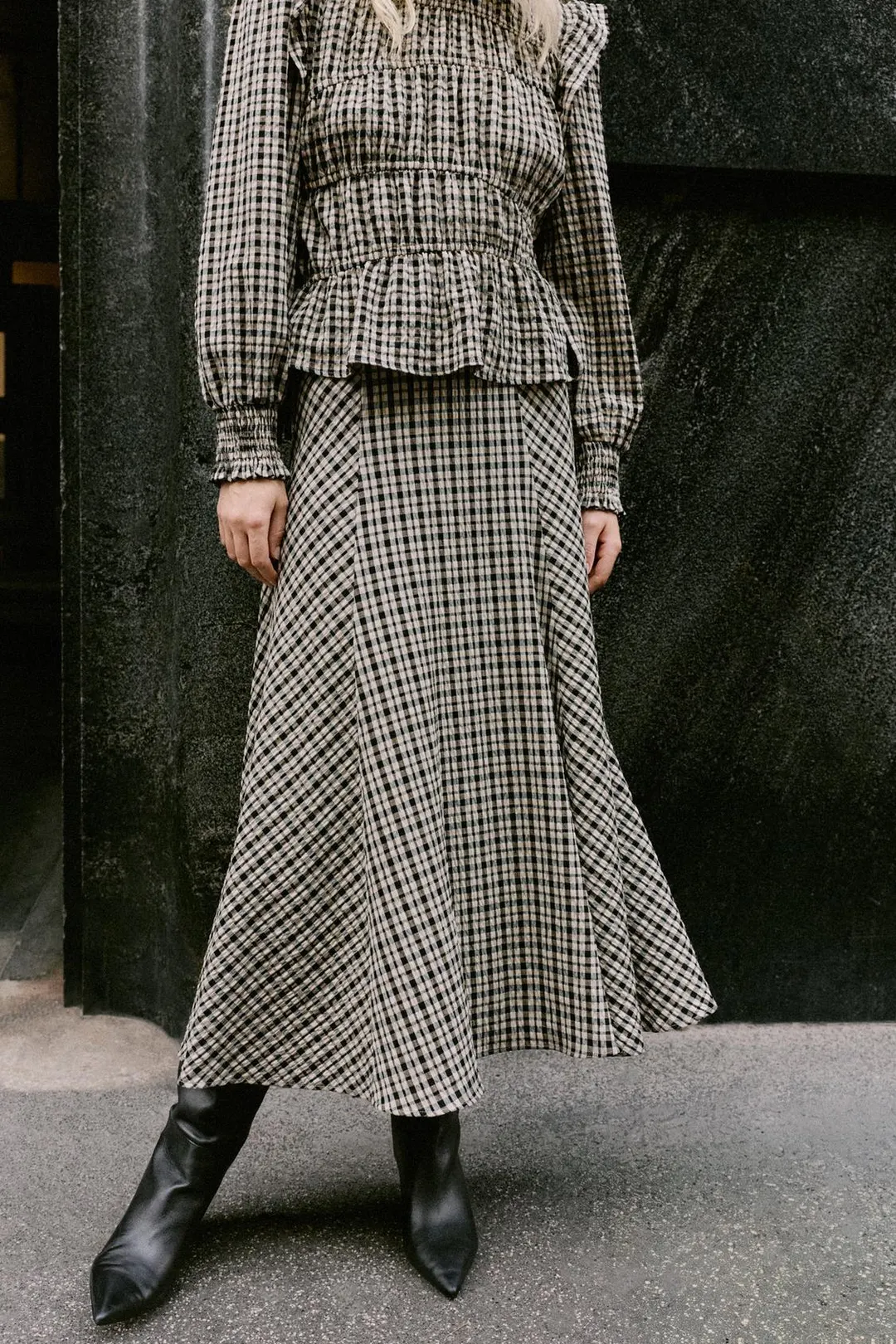 Юбка миди в клетку, Zara