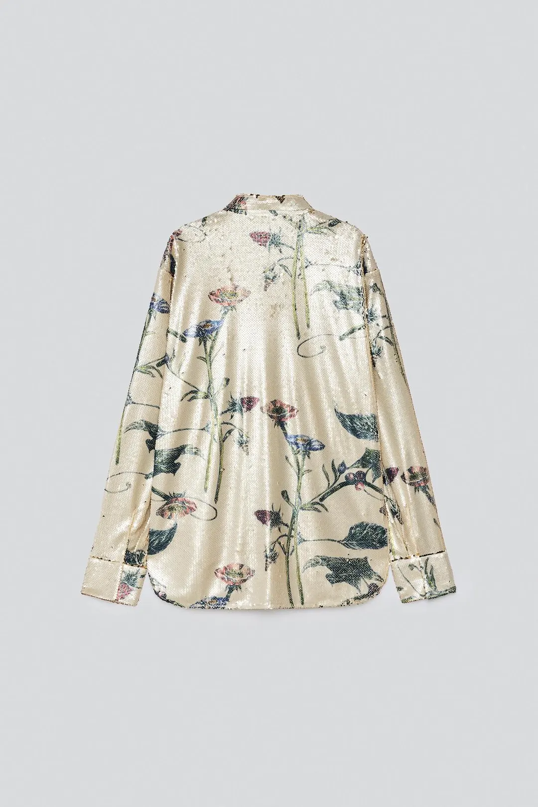 Рубашка с принтом и пайетками, Zara