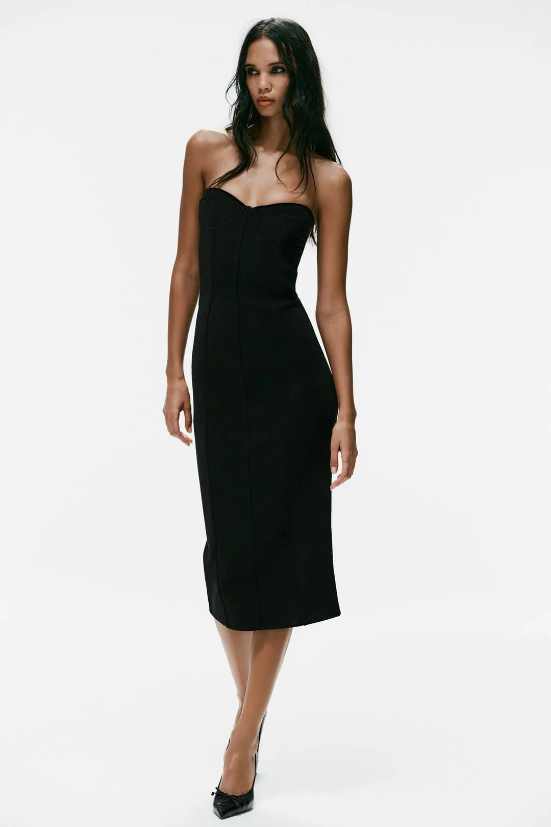 Платье эластичное в корсетном стиле, Zara
