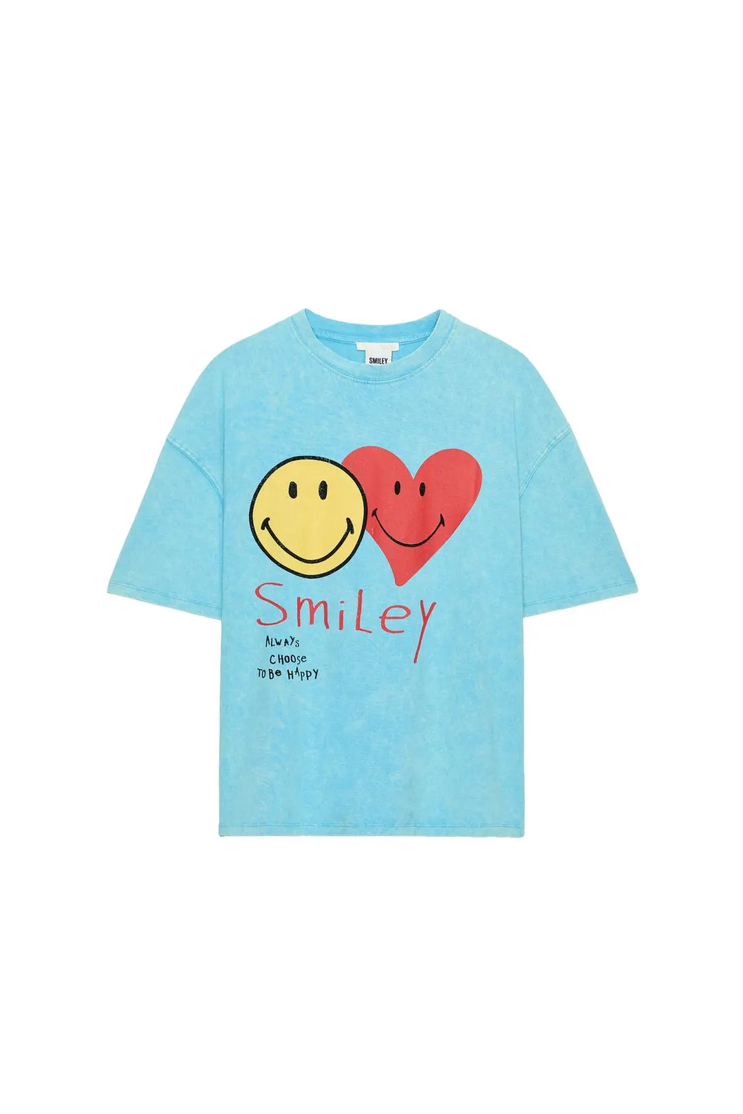 Футболка с эффектом стирки SMILEY®, Zara