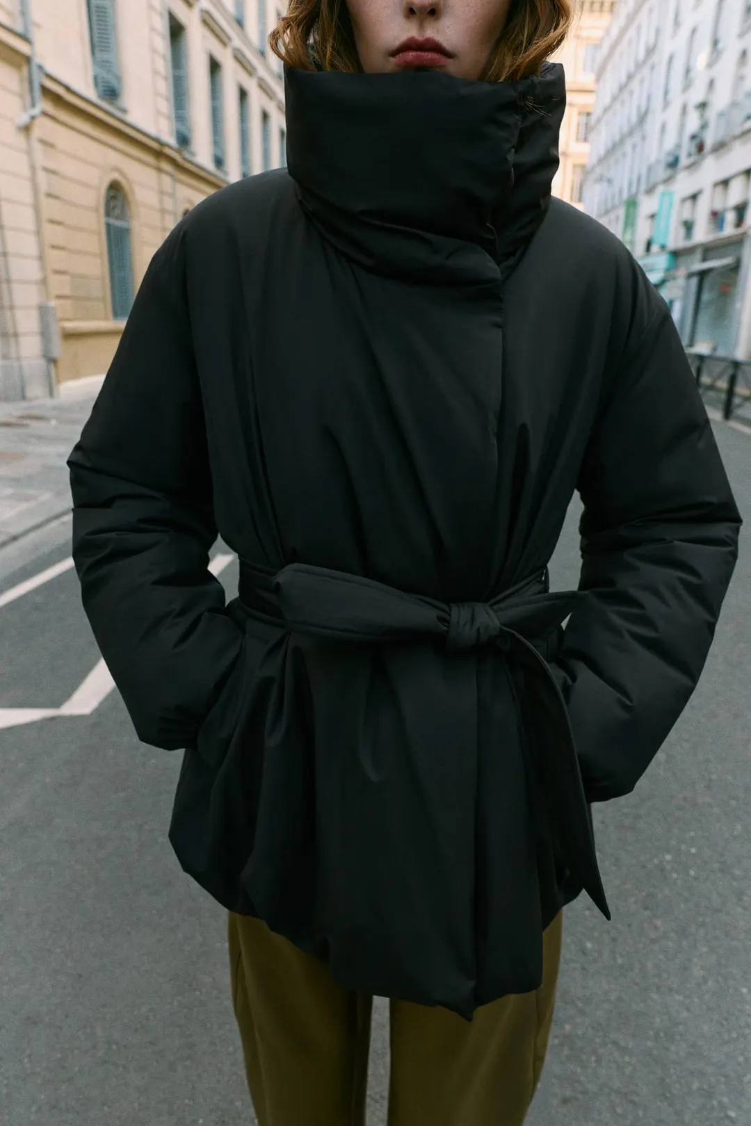 Анорак стеганый с поясом, Zara