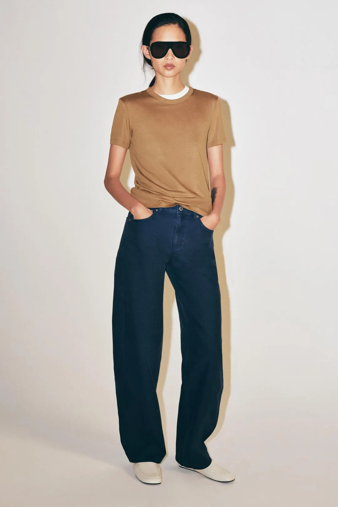 Футболка из лиоцелла с короткими рукавами, Zara
